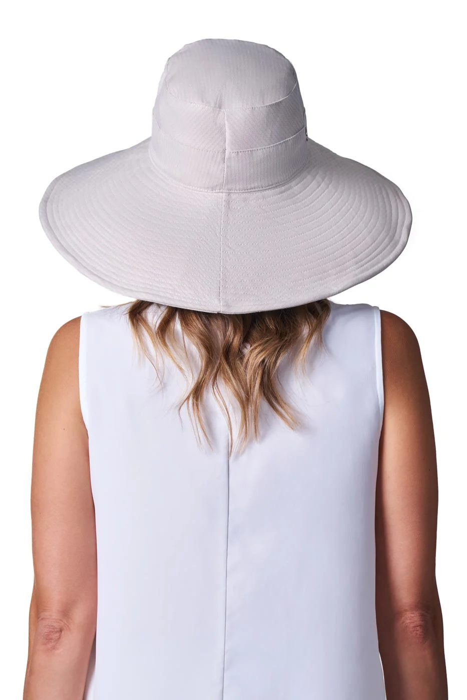 Women's Brittany Beach Hat | Natural Modern Herringbone - Image 4