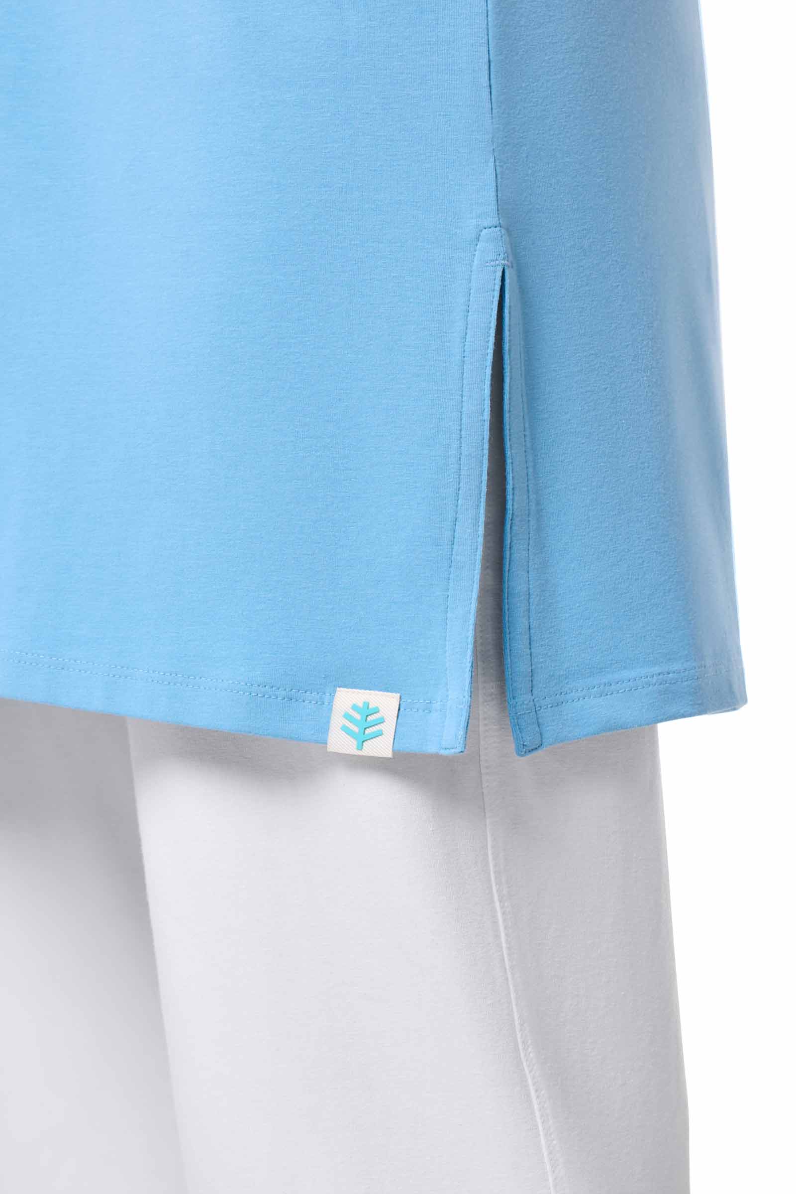 Women's Cabana Long Zip-Up Hoodie | Arctic Blue - Image 9