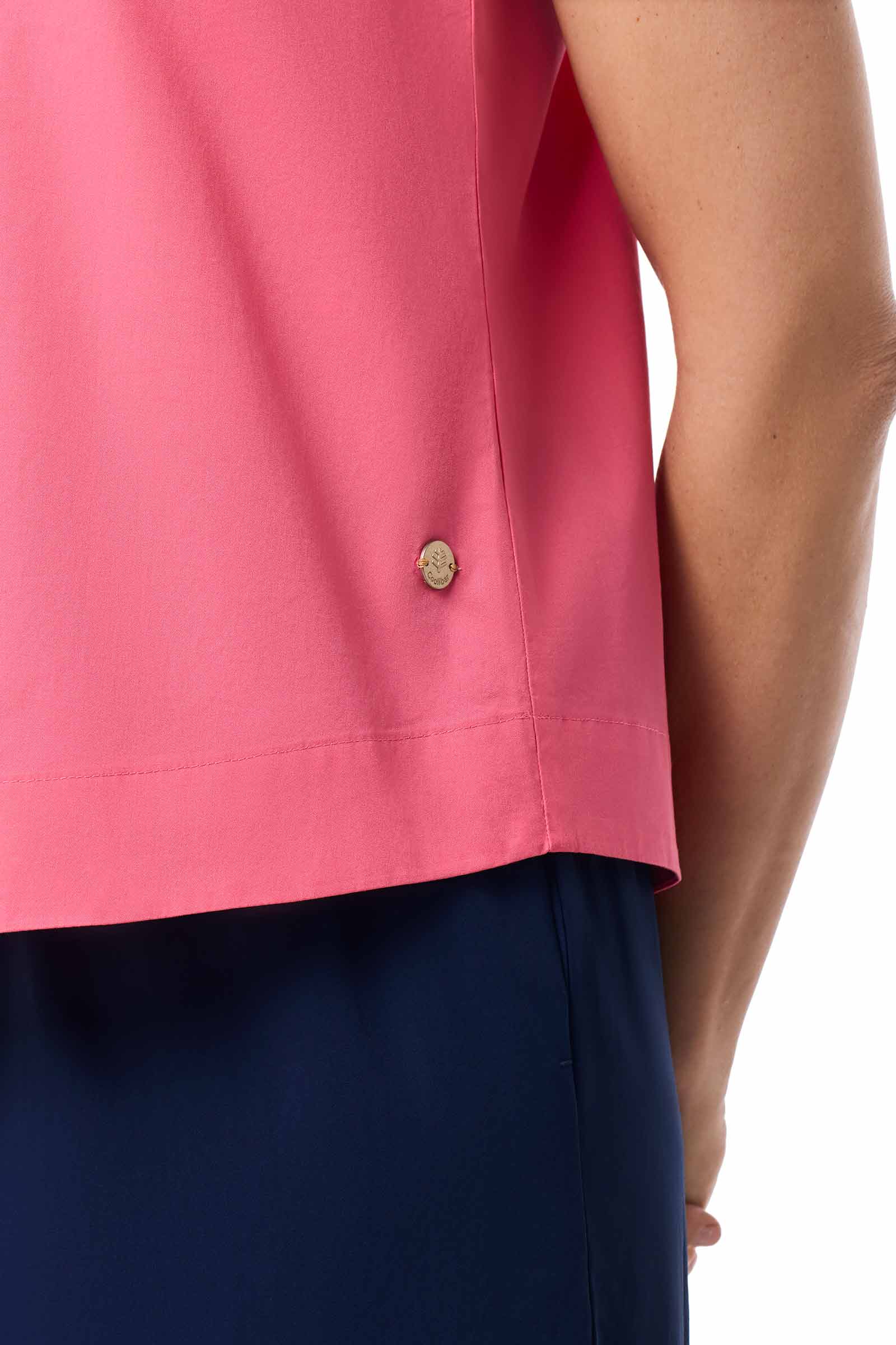 Women's Cape Coral Stand Collar Blouse | Sunkist Coral - Image 5