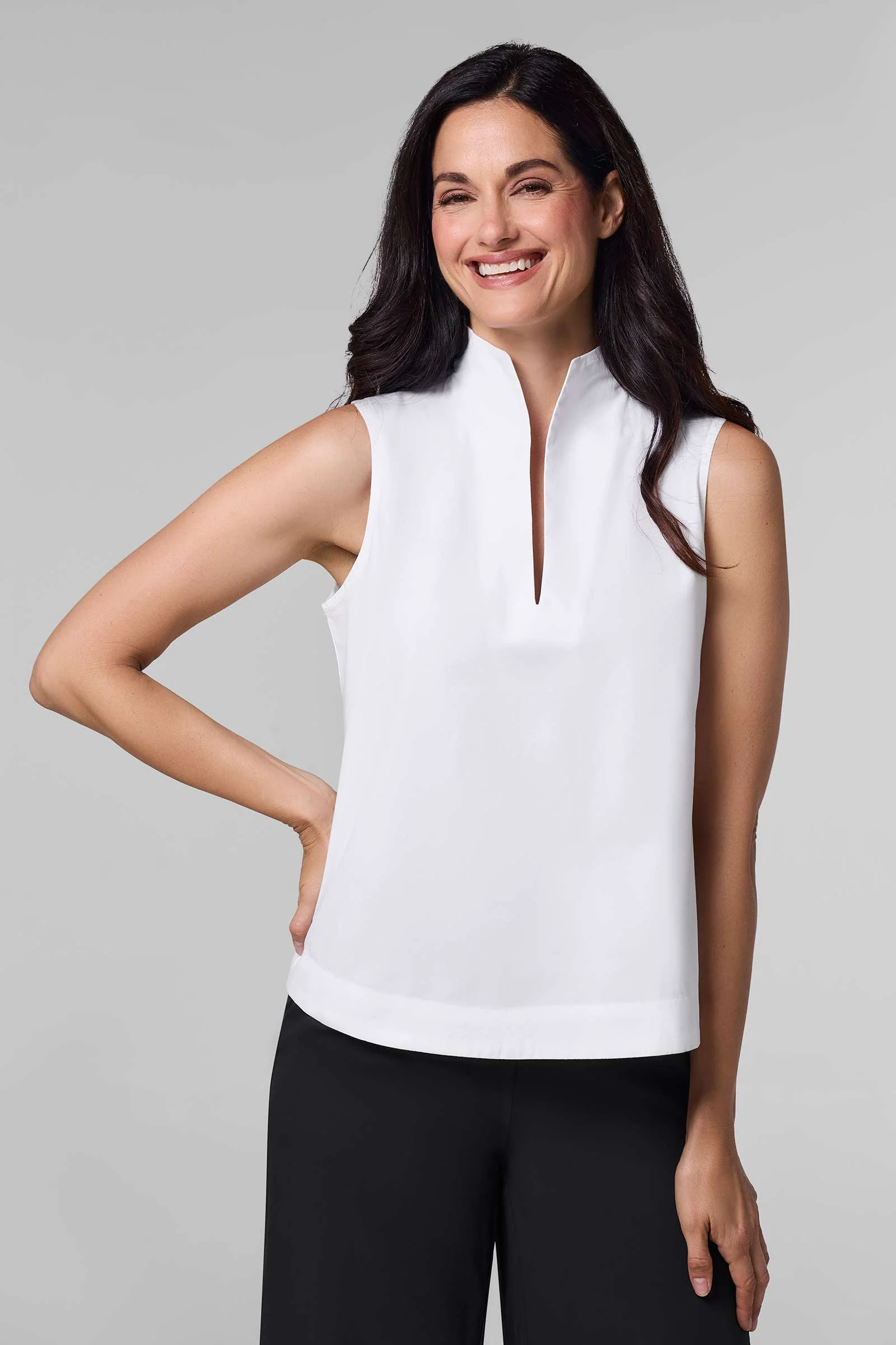 Women's Cape Coral Stand Collar Blouse | White