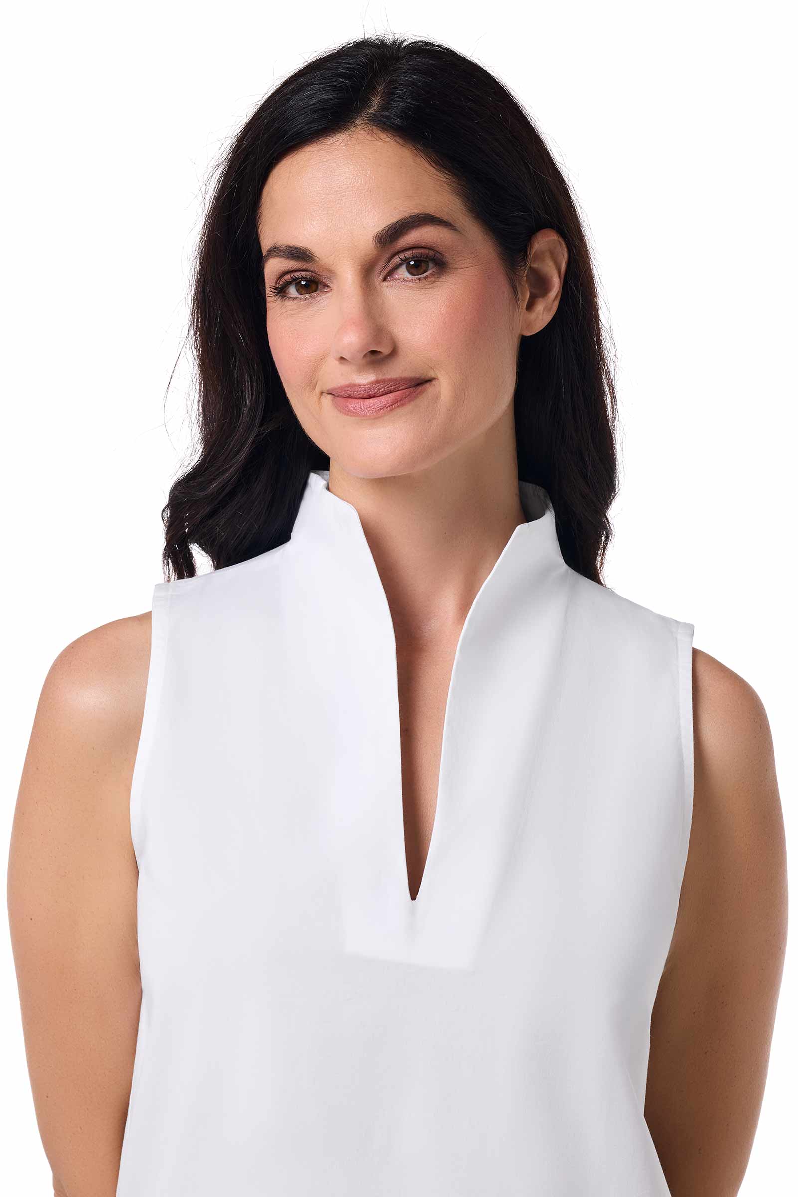 Women's Cape Coral Stand Collar Blouse | White - Image 3