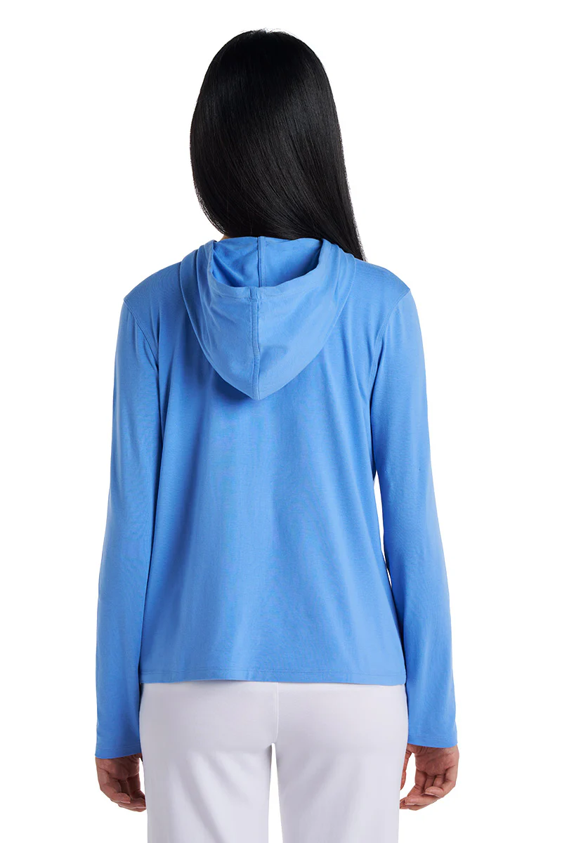 Women's Seaside Zip-Up Hoodie | Bluebell - Image 4