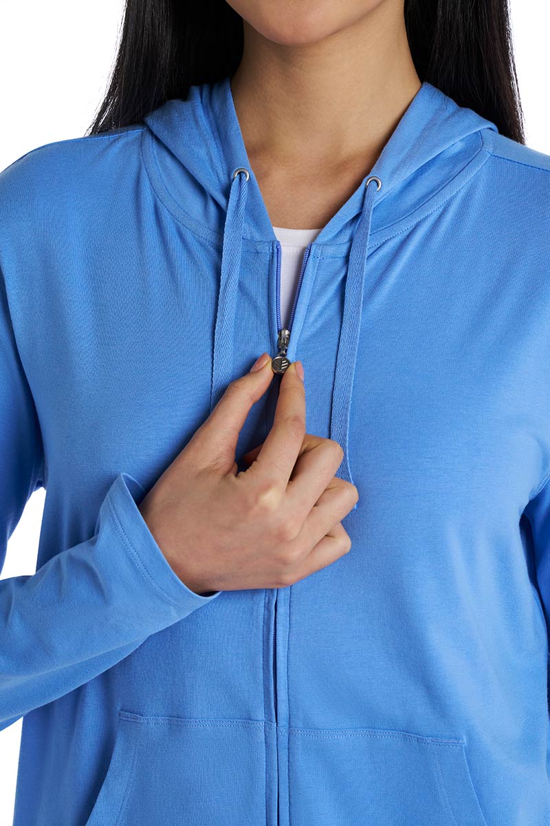 Women's Seaside Zip-Up Hoodie | Bluebell - Image 5