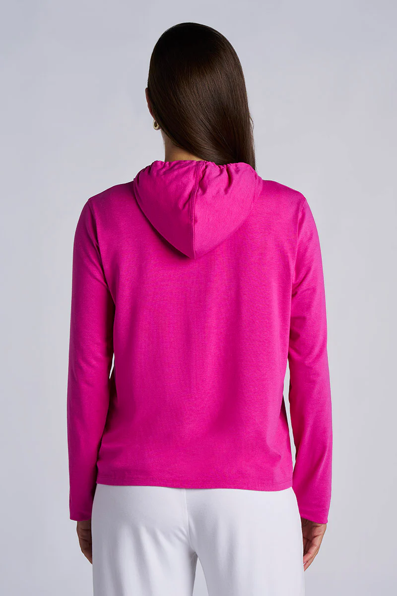 Women's Seaside Zip-Up Hoodie | Fuchsia - Image 3