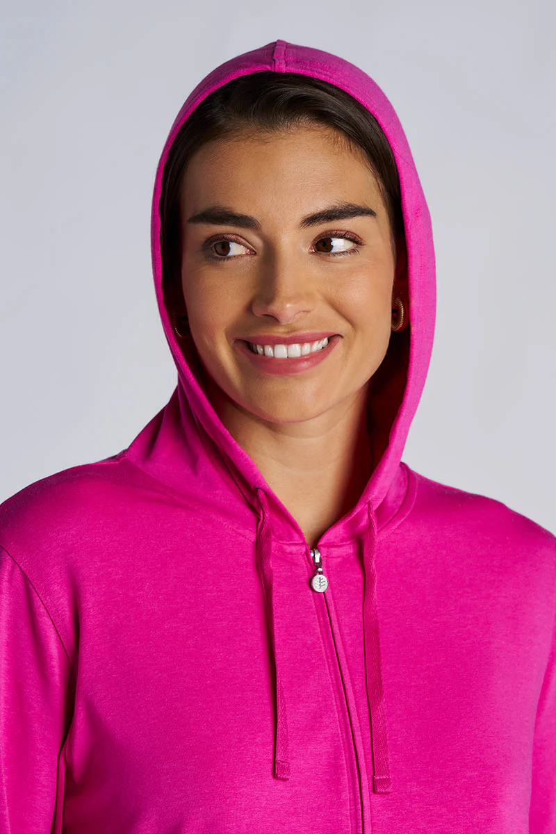 Women's Seaside Zip-Up Hoodie | Fuchsia - Image 4