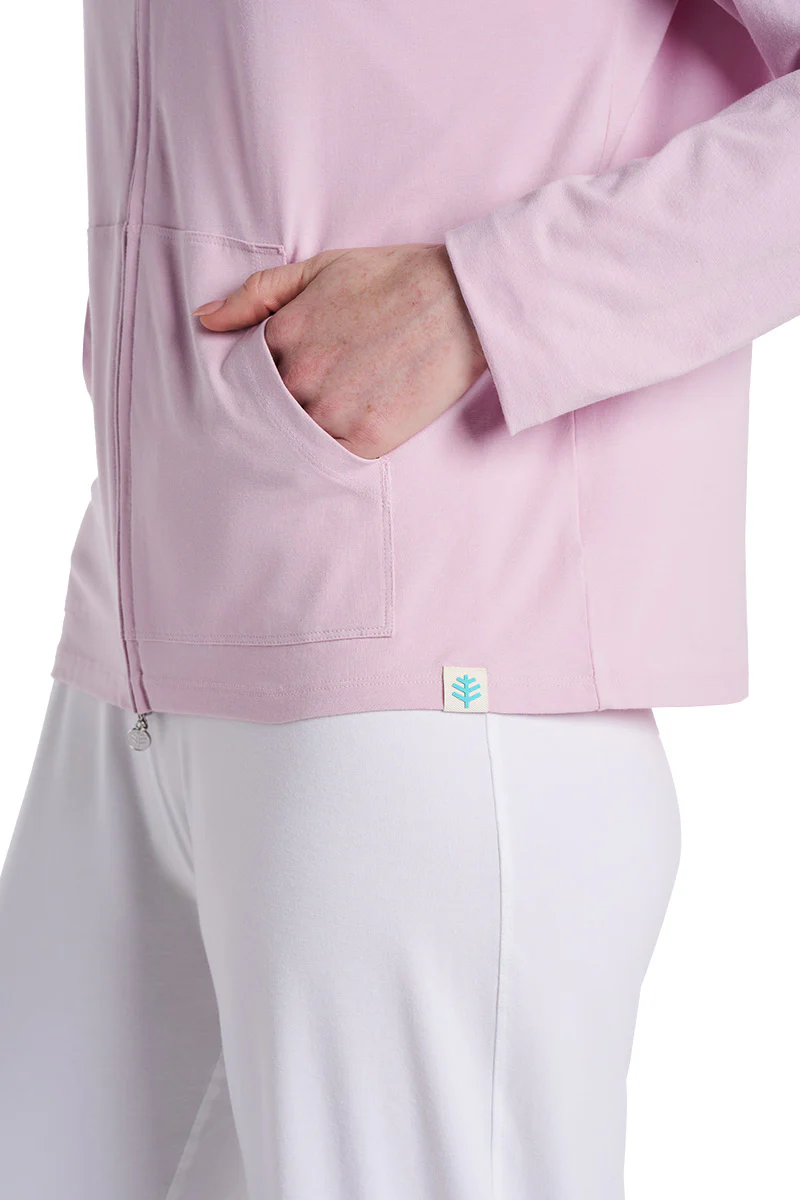 Women's Seaside Zip-Up Hoodie | Powder - Image 6
