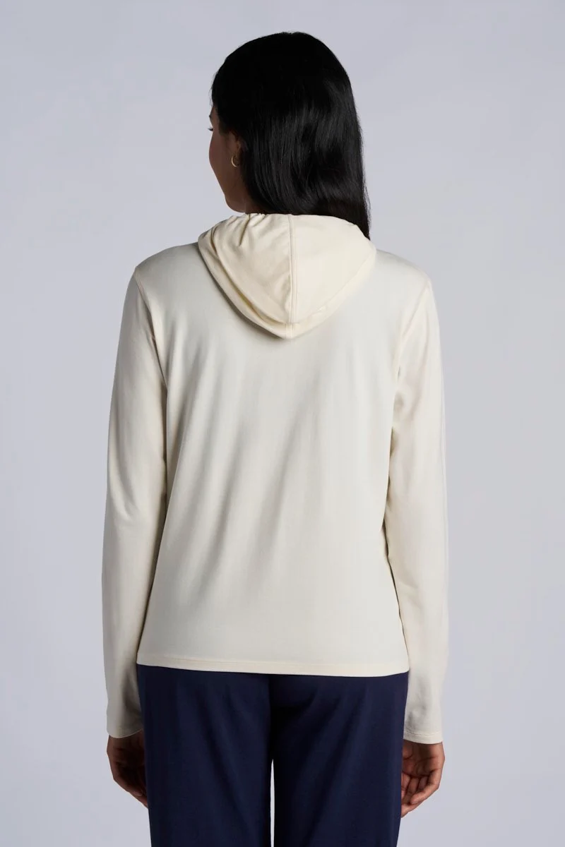 Women's Seaside Zip-Up Hoodie | Vanilla - Image 2