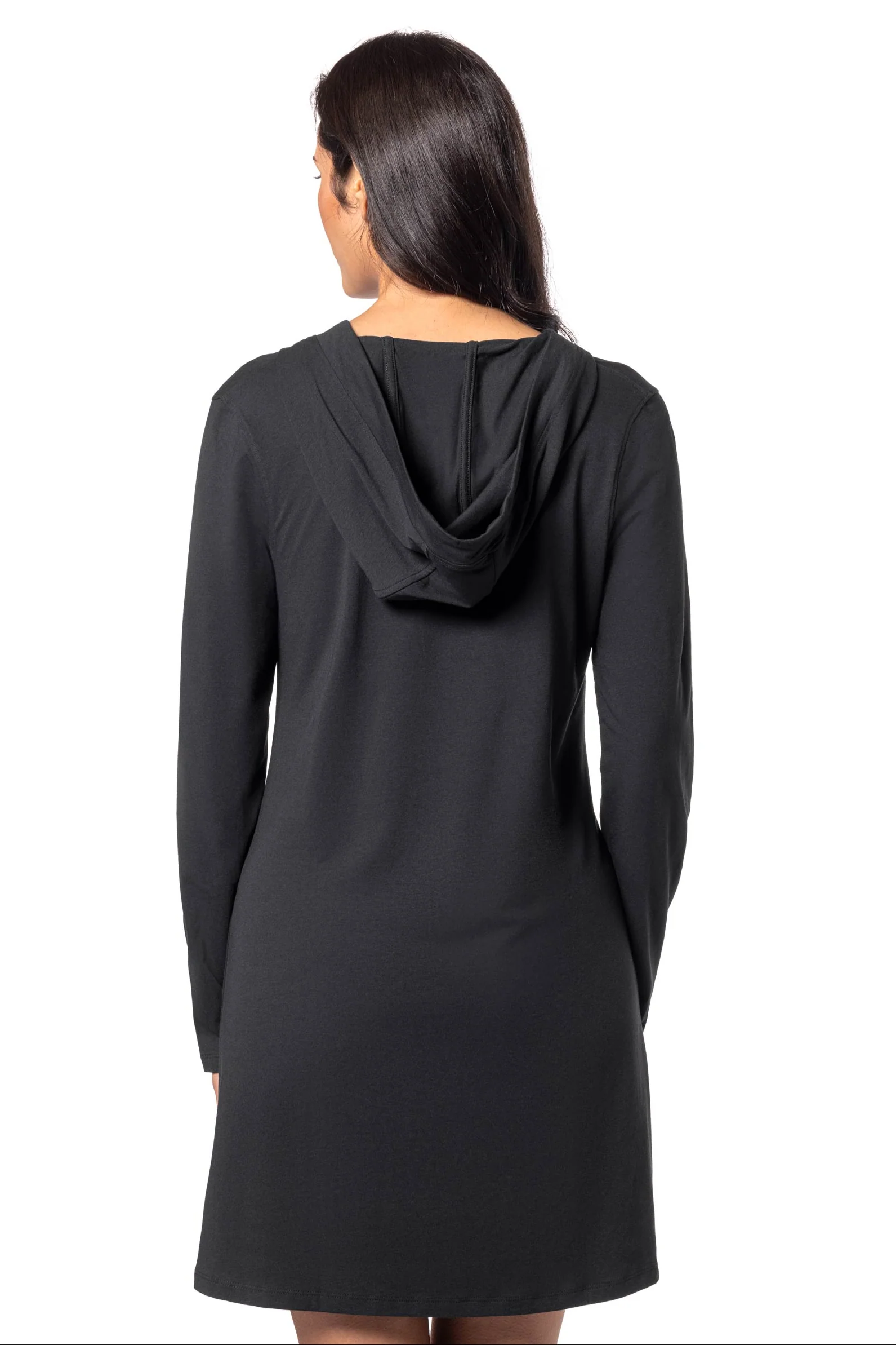 Women's Catalina Cover-Up Dress with Pockets | Black - Image 3