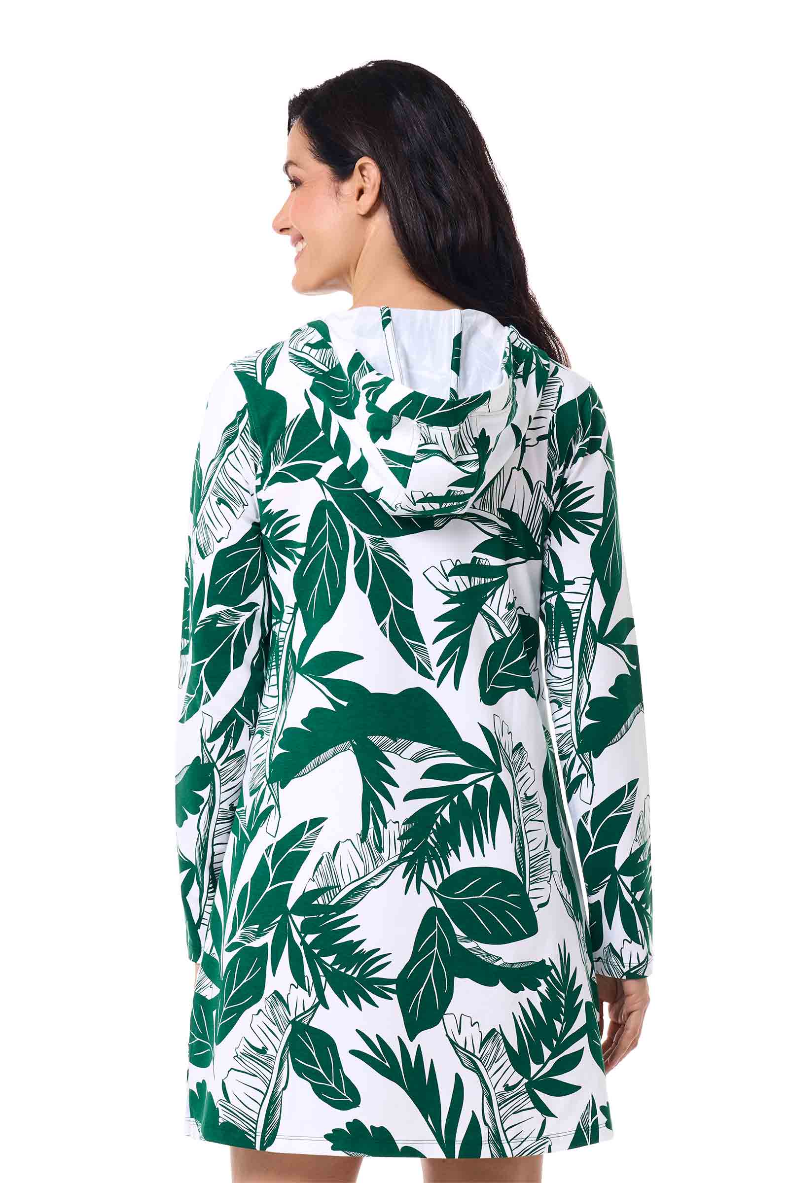 Women's Catalina Cover-Up Dress with Pockets | Eden Green Palm Paradise - Image 4