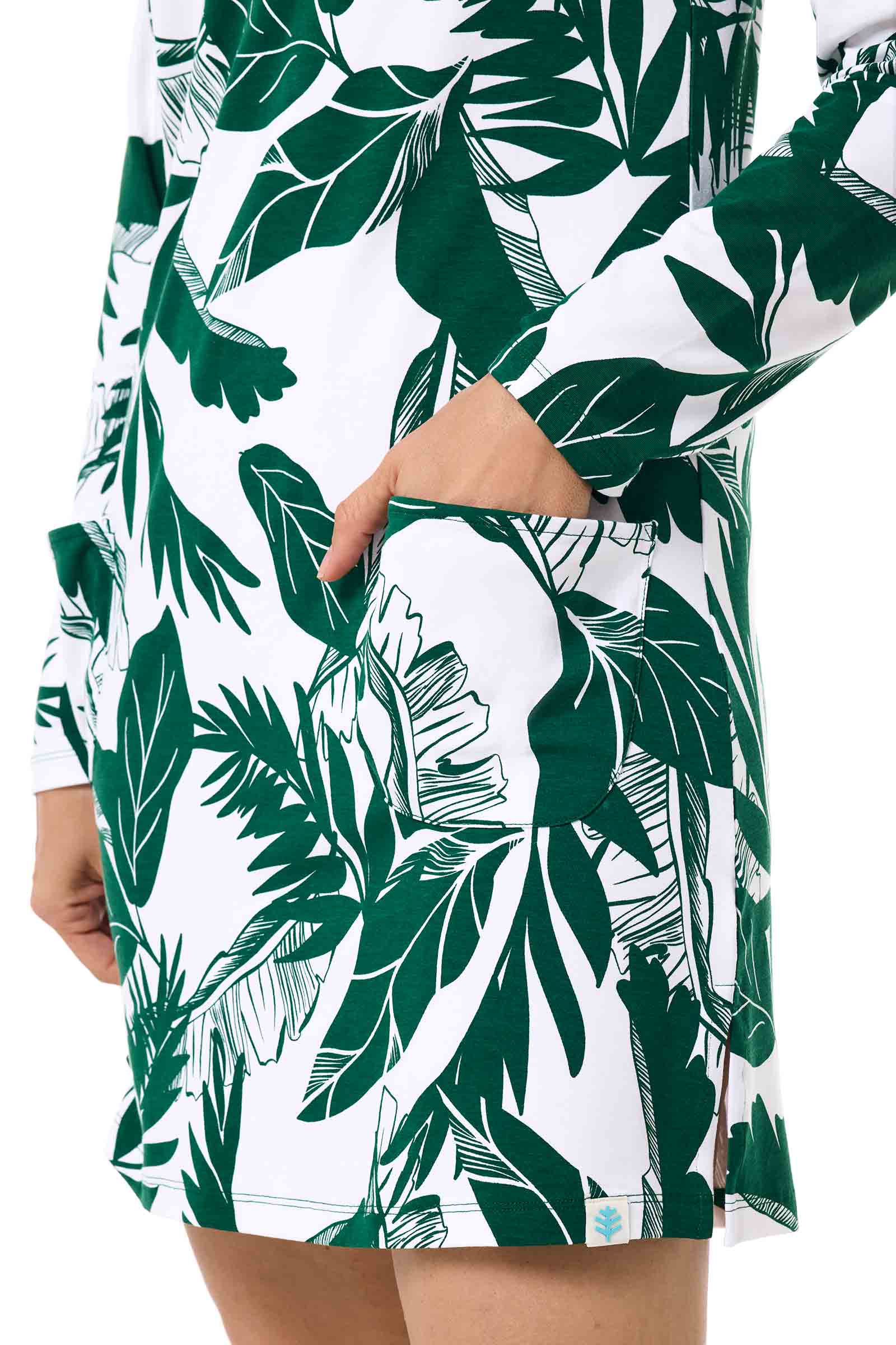 Women's Catalina Cover-Up Dress with Pockets | Eden Green Palm Paradise - Image 5