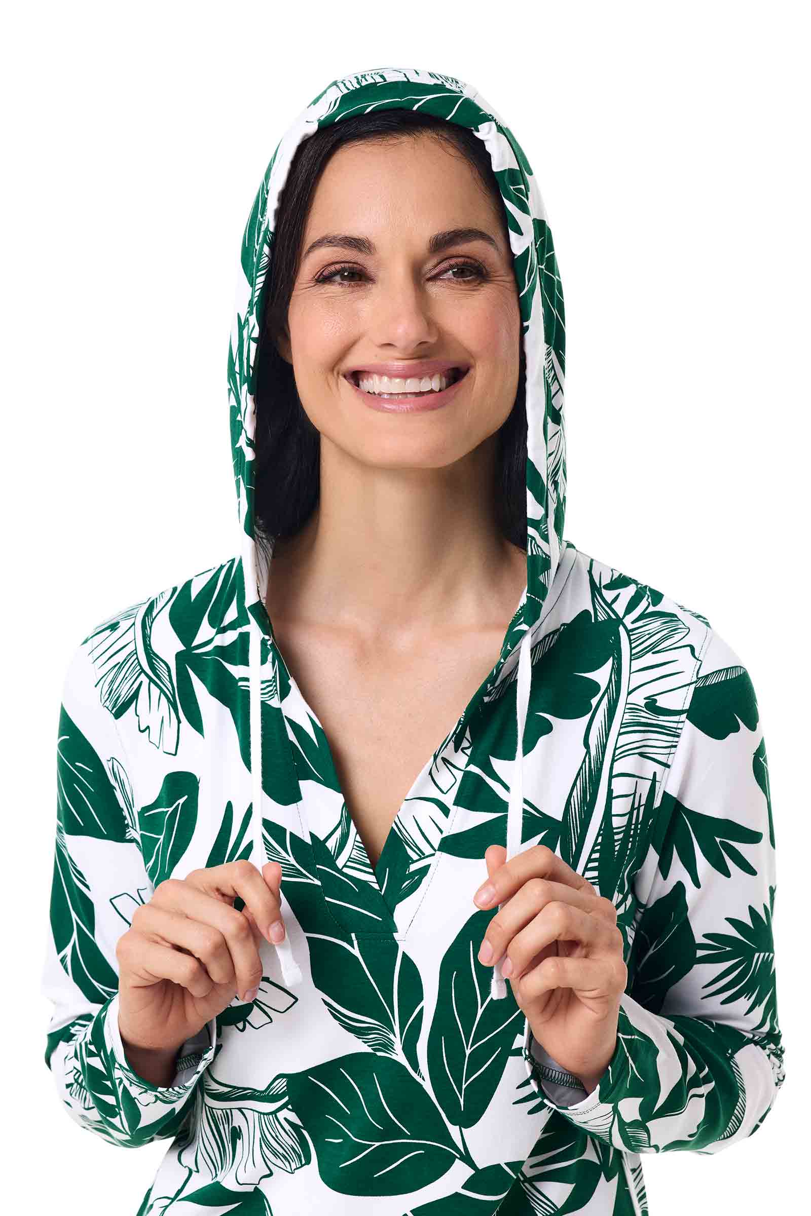 Women's Catalina Cover-Up Dress with Pockets | Eden Green Palm Paradise - Image 7