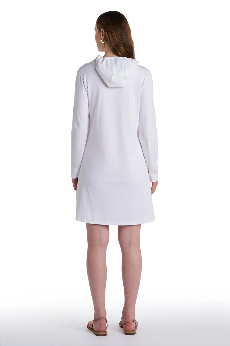 Women's Catalina Cover-Up Dress with Pockets | White - Image 6