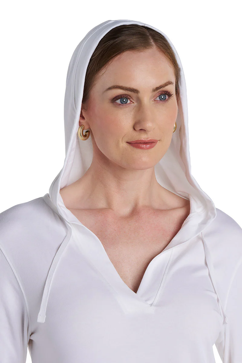 Women's Catalina Cover-Up Dress with Pockets | White - Image 8