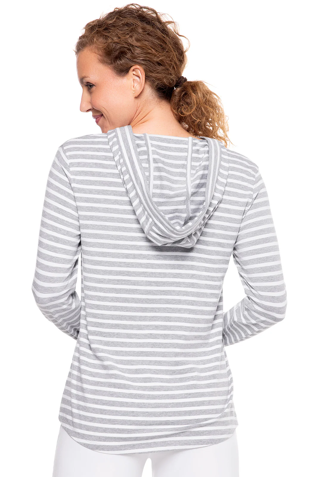 Women's Catalina Hoodie | Grey/White Stripe - Image 3