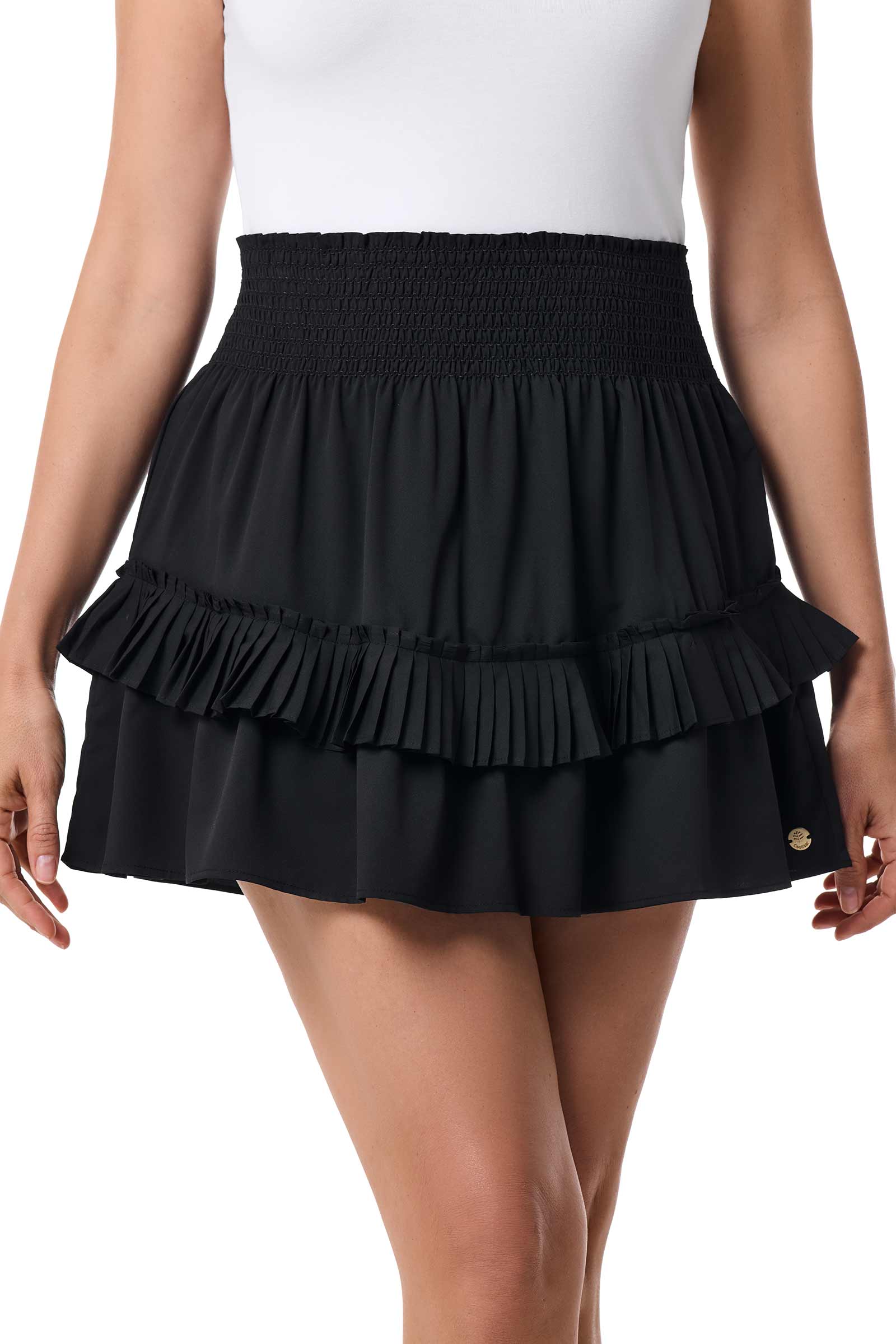 Women's Charlotte Bay Ruffle Skirt | Black - Image 3