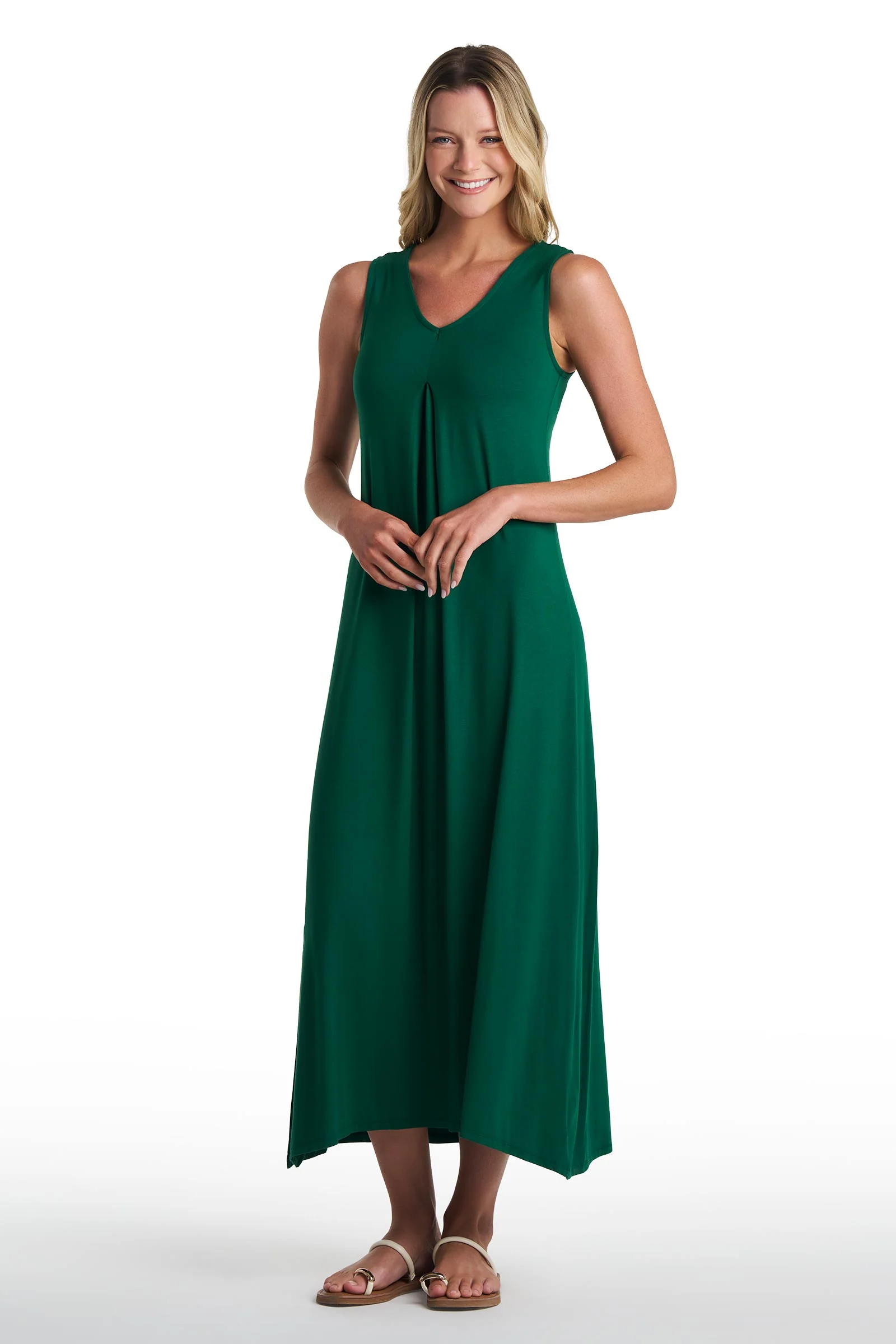 Women's Coco Walk Sleeveless Maxi Dress | Eden Green - Image 2