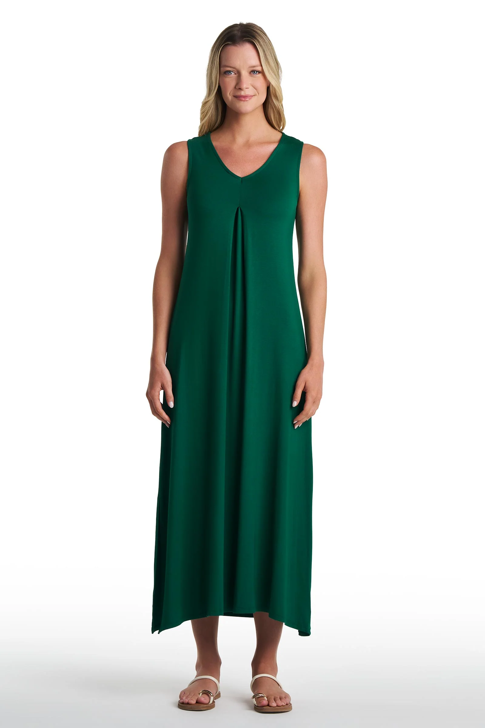 Women's Coco Walk Sleeveless Maxi Dress | Eden Green - Image 3