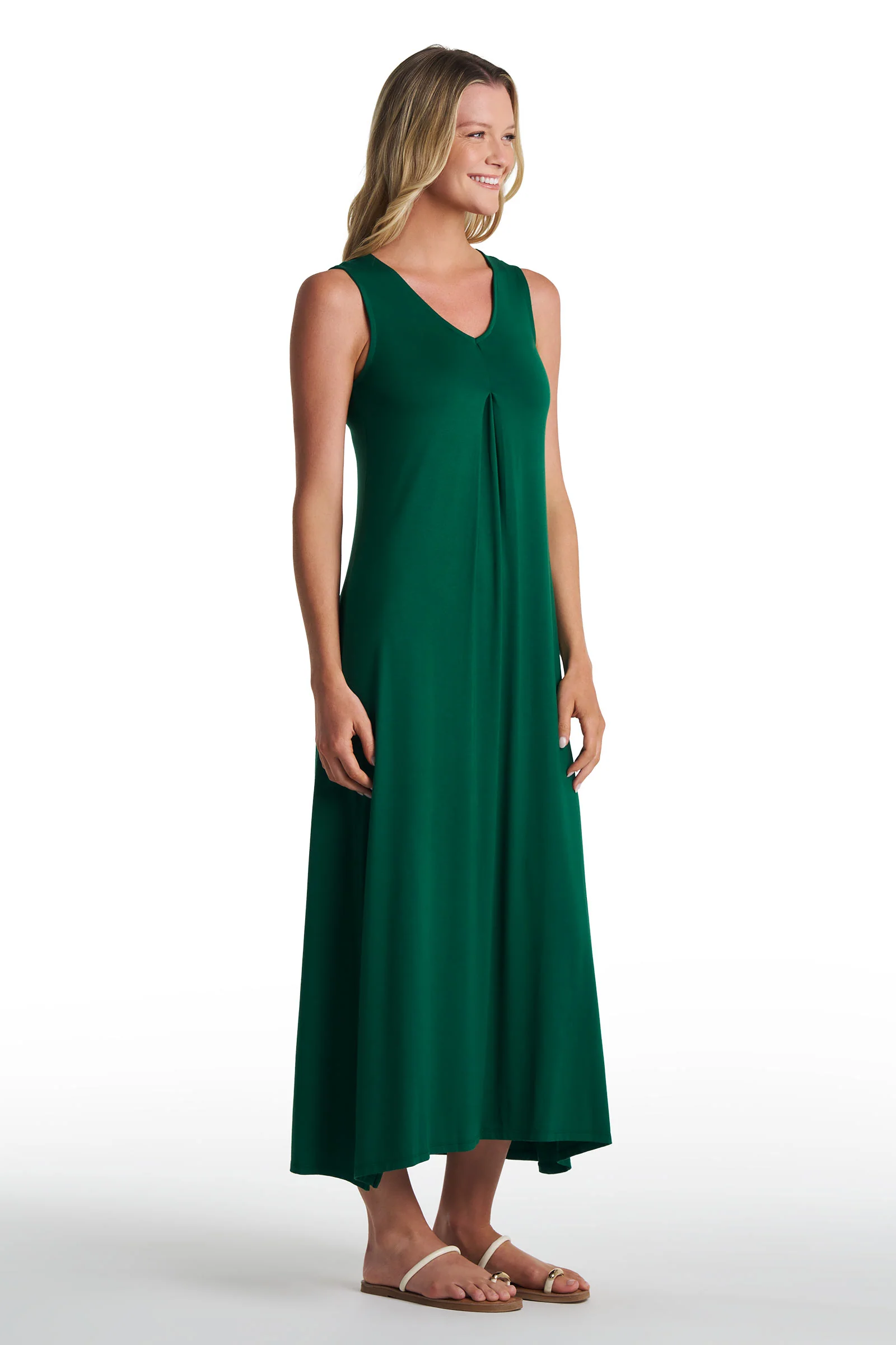 Women's Coco Walk Sleeveless Maxi Dress | Eden Green - Image 4