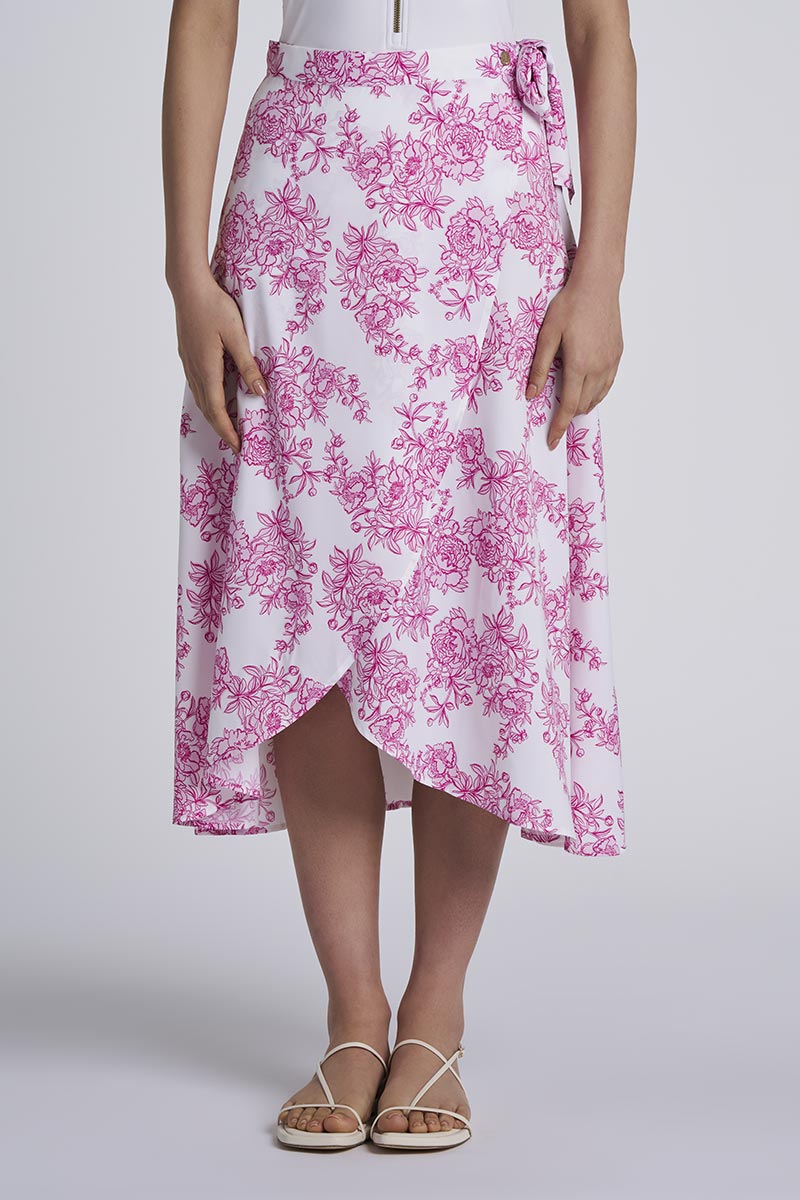 Women's Isla Convertible Wrap | Fuchsia Bouquet - Image 5