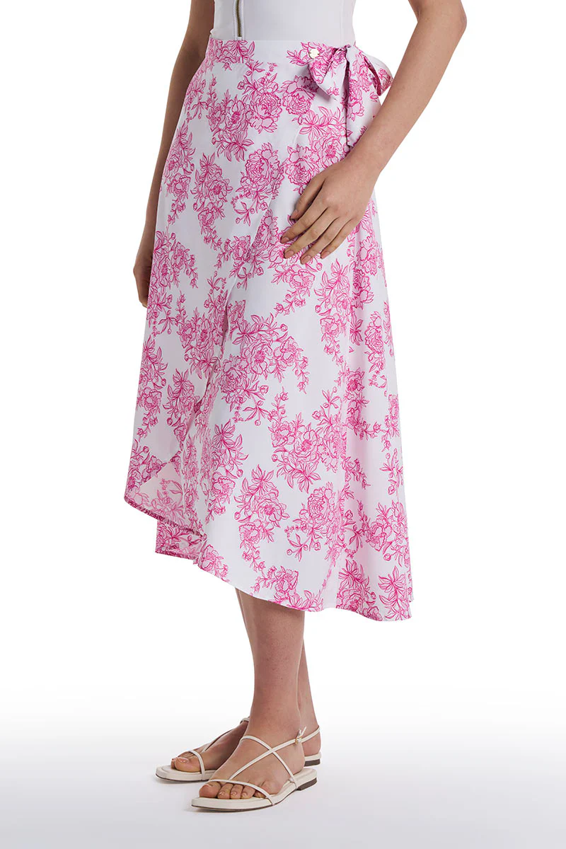 Women's Isla Convertible Wrap | Fuchsia Bouquet - Image 6
