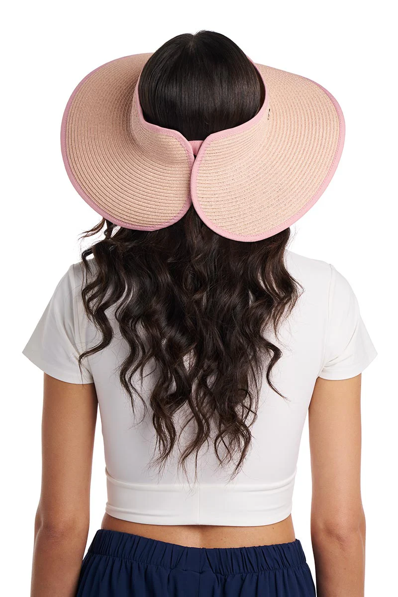 Women's Coolibar Rolled Packable Braid Visor | Primrose - Image 7