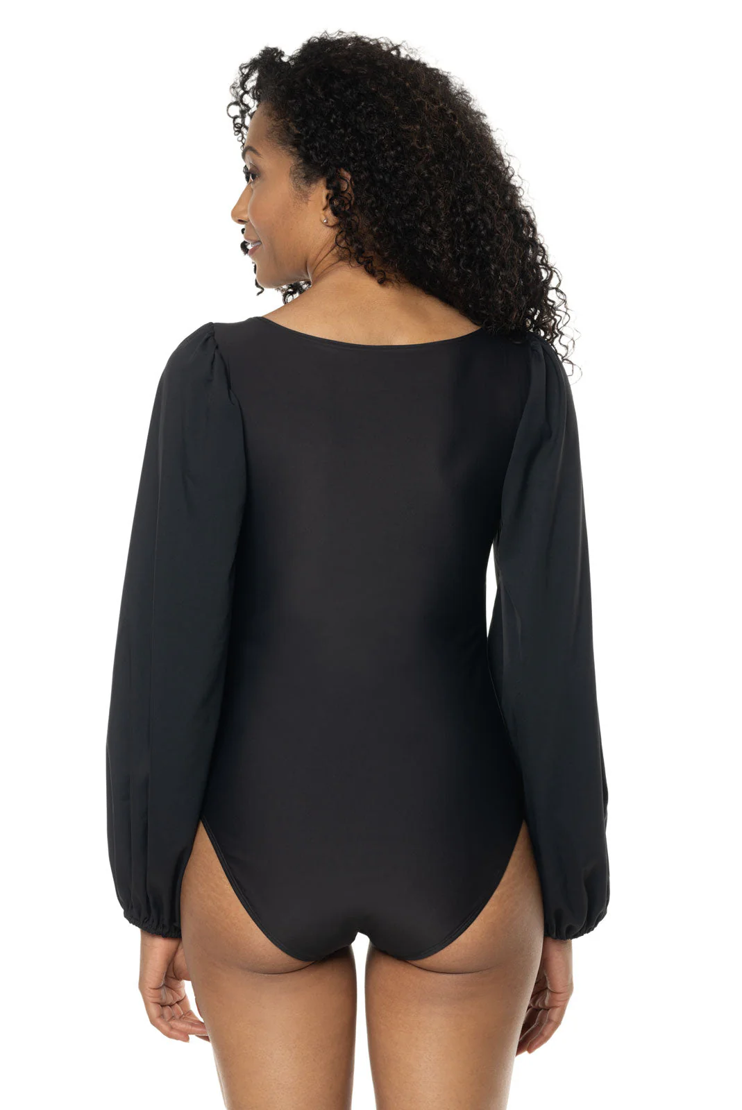 Women's Coral Gables Aire Sleeve Swimsuit | Black - Image 3