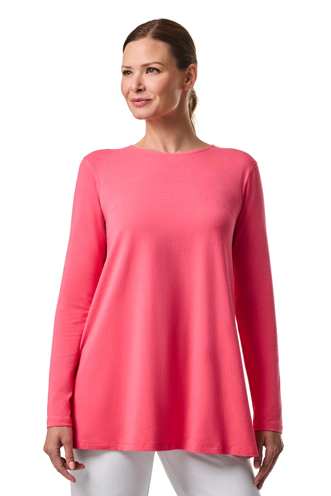 Women's Daybreak Swing Long Sleeve T-Shirt | Sunkist Coral - Image 2