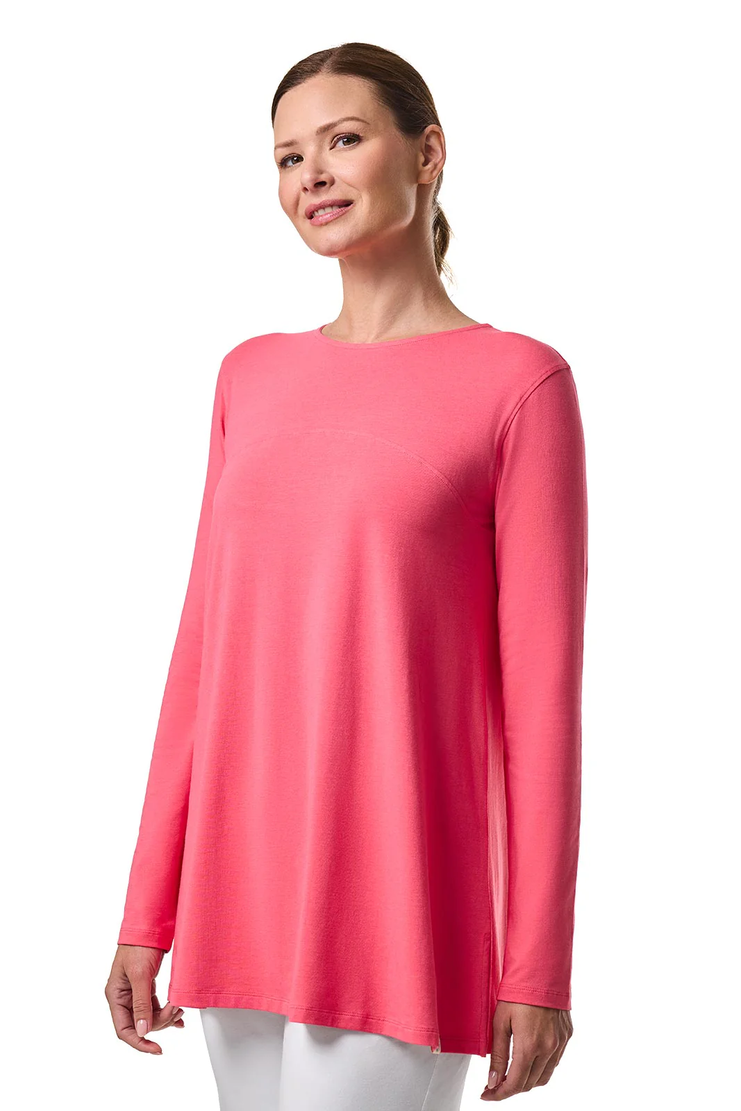 Women's Daybreak Swing Long Sleeve T-Shirt | Sunkist Coral - Image 3