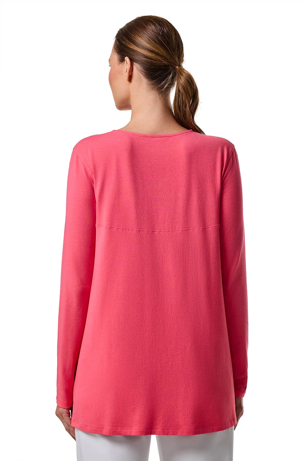 Women's Daybreak Swing Long Sleeve T-Shirt | Sunkist Coral - Image 4