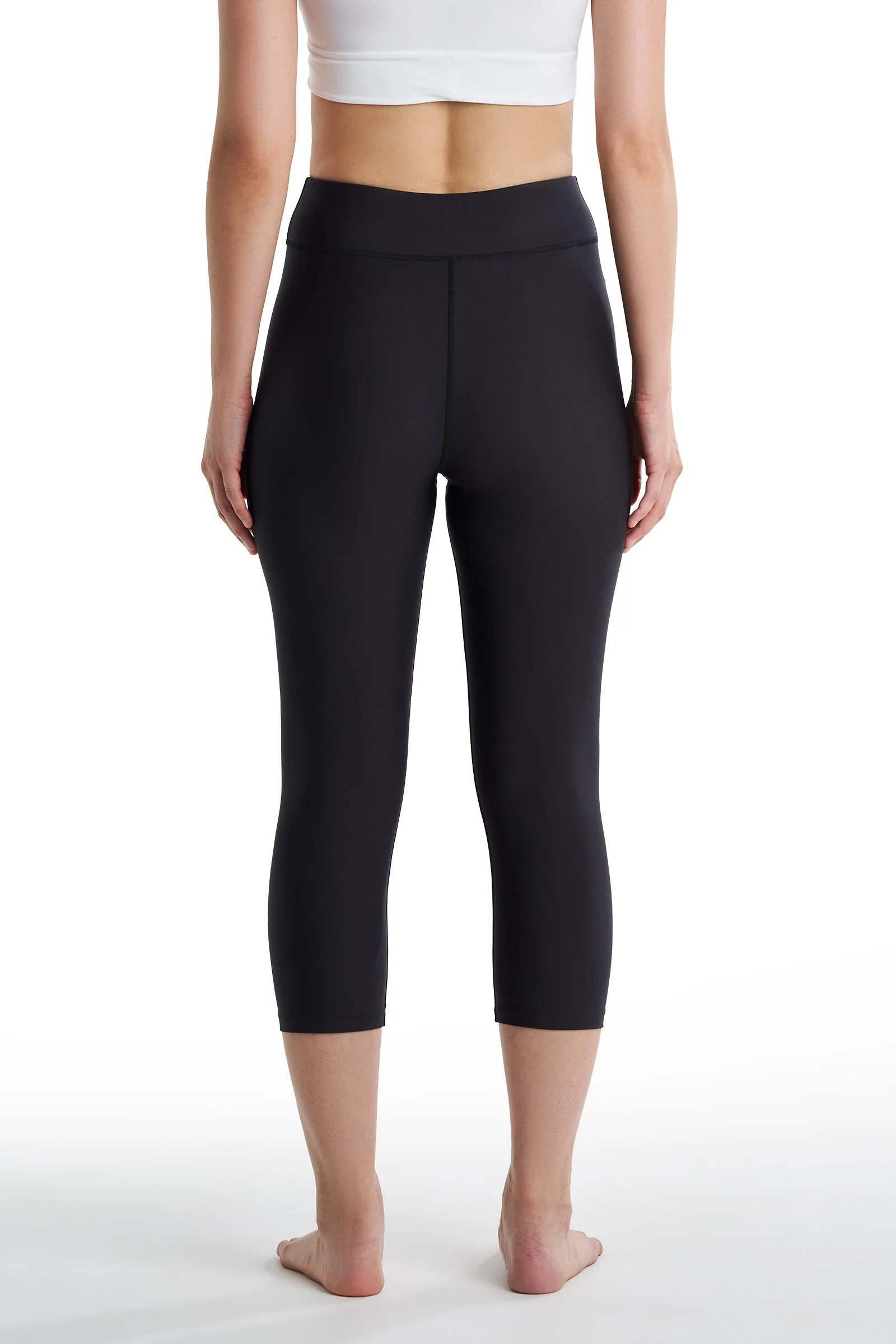 Women's Deep Water Swim Capris | Black - Image 3