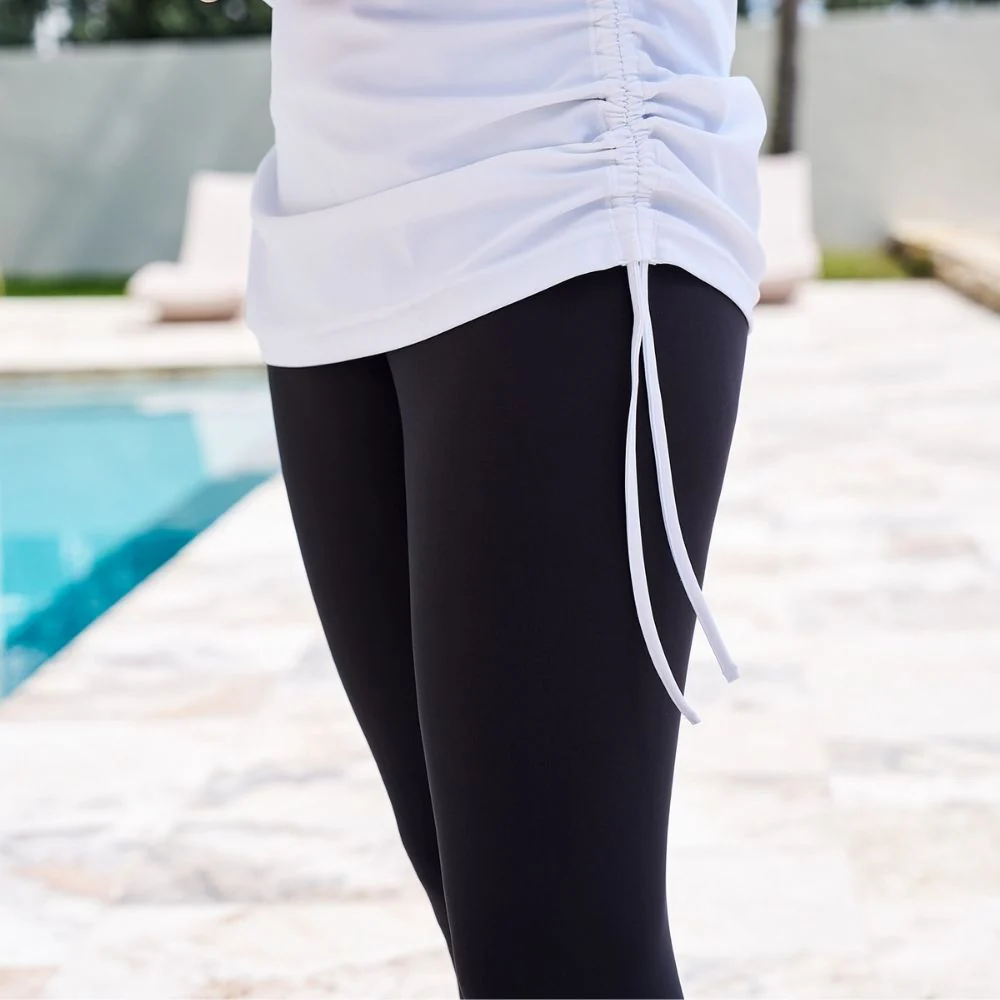 Women's Deep Water Swim Capris | Black - Image 7