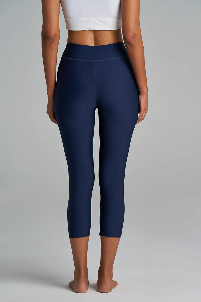 Women's Deep Water Swim Capris | Navy - Image 2