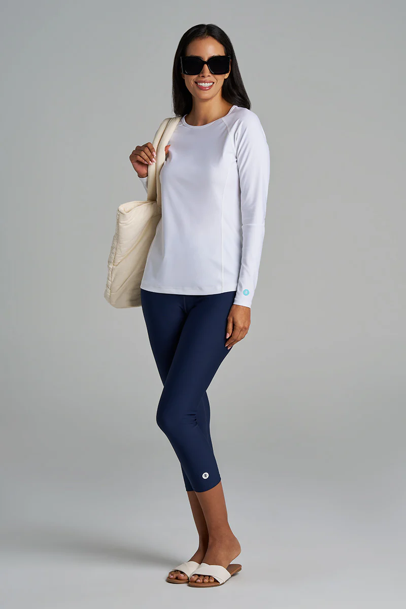 Women's Deep Water Swim Capris | Navy - Image 4