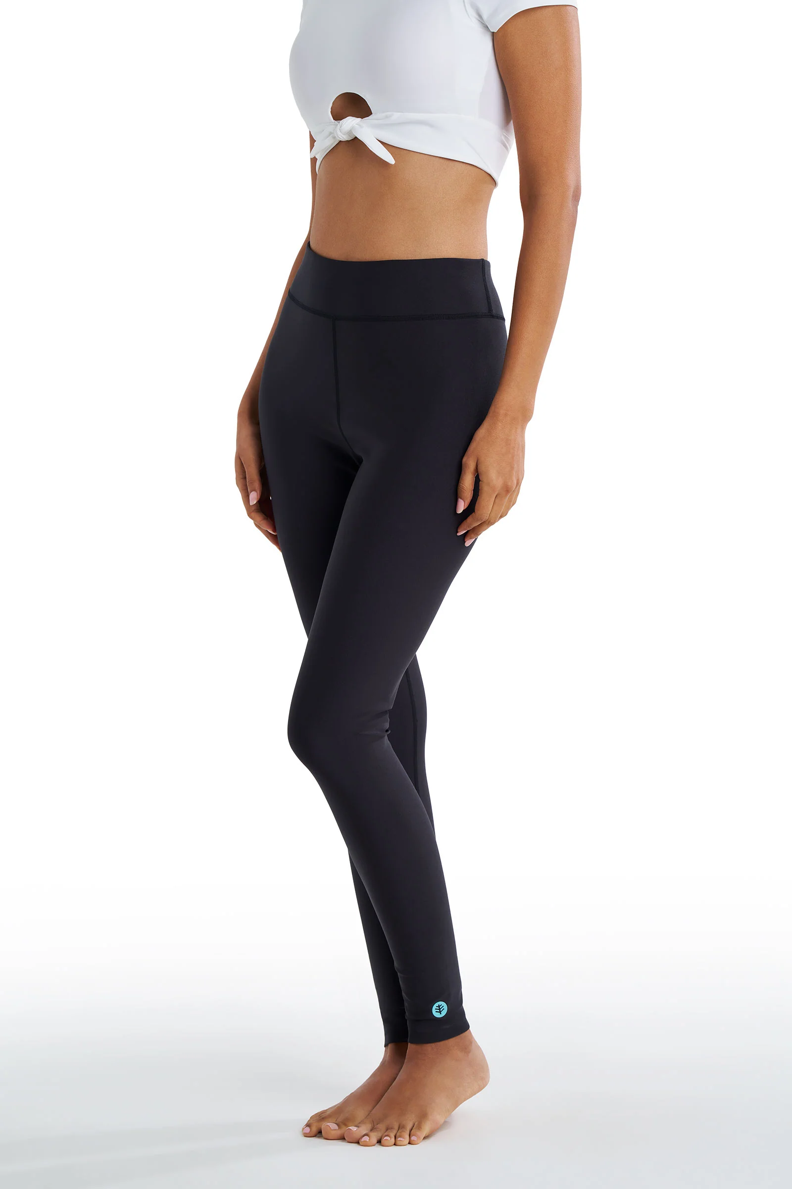 Women's Deep Water Swim Tights | Black - Image 6