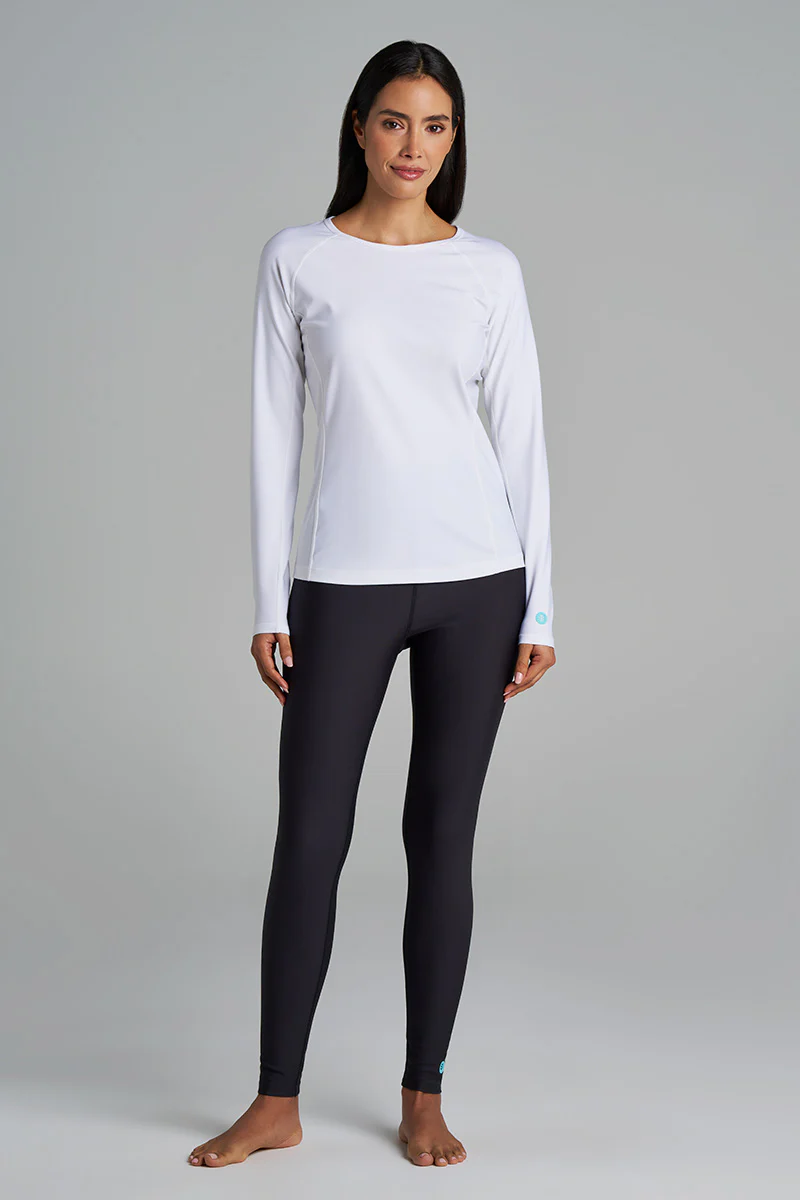 Women's Deep Water Swim Tights | Black - Image 8