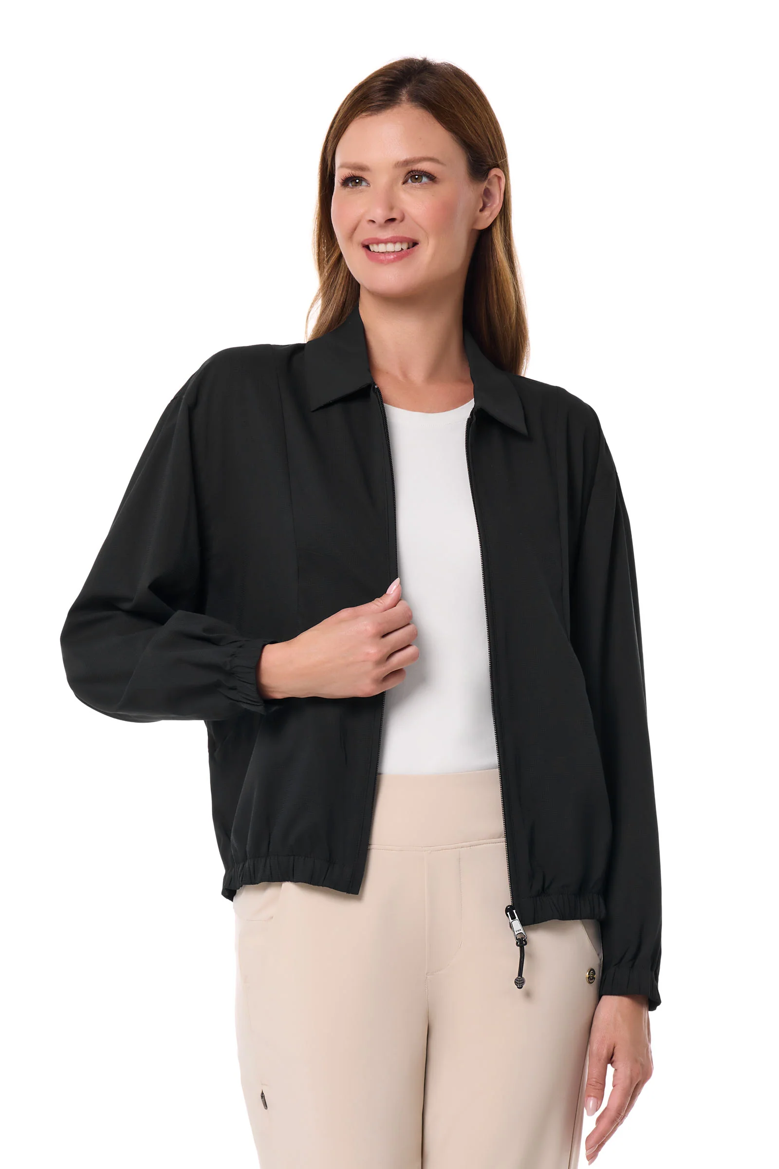Women's Destin Windbreaker Travel Jacket | Black - Image 2
