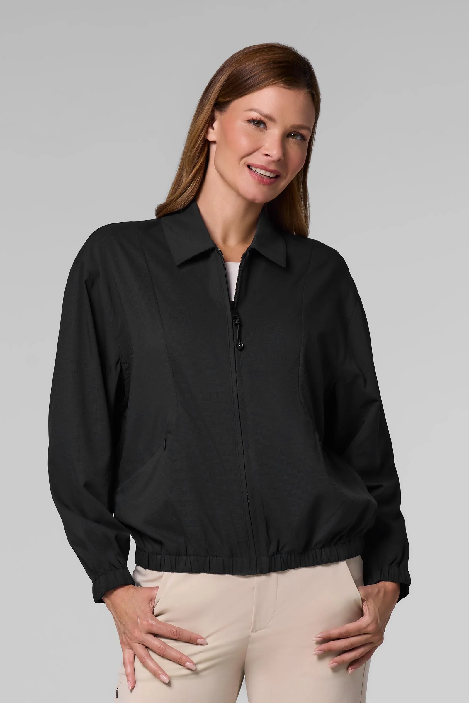 Women's Destin Windbreaker Travel Jacket | Black