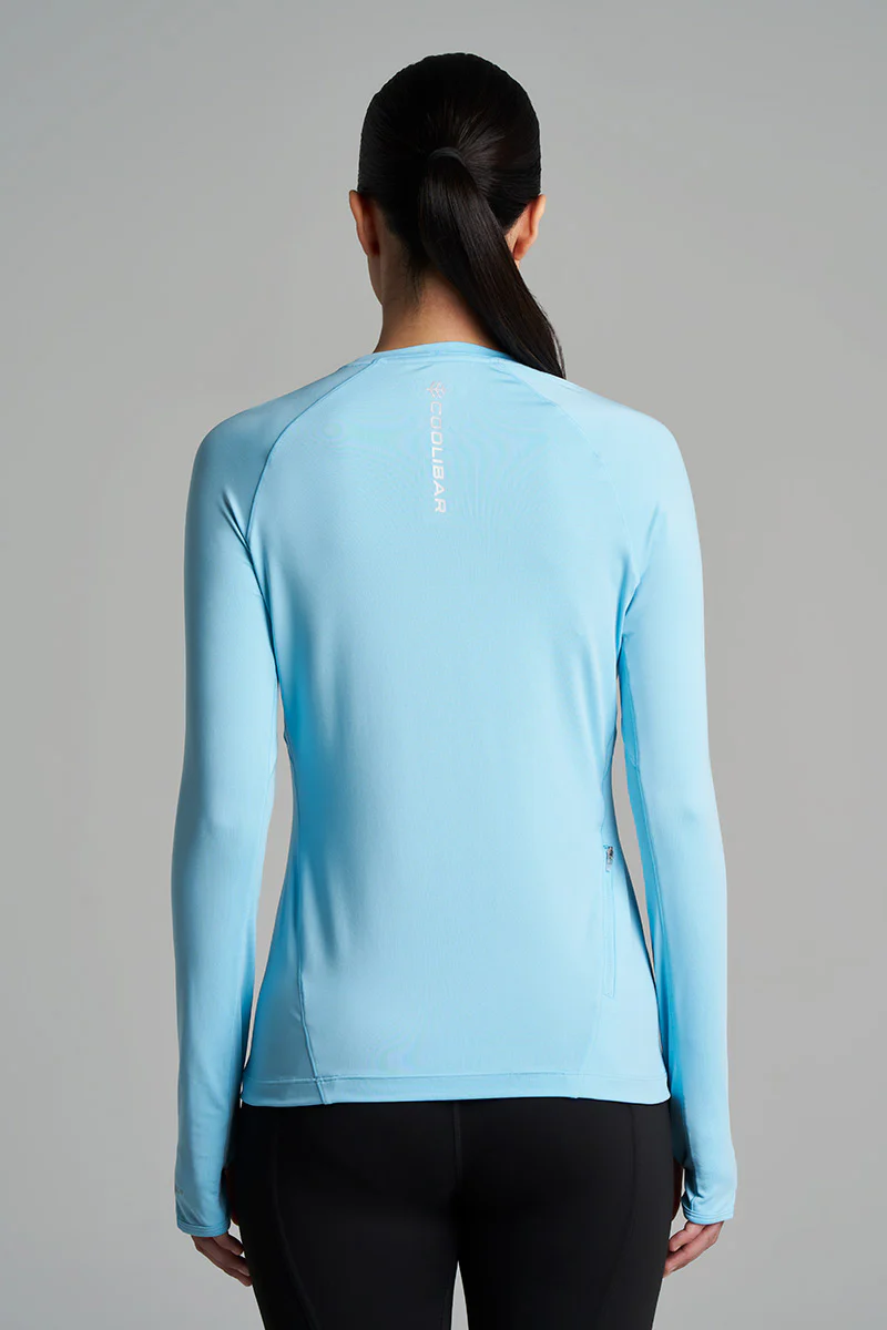 Women's Devi Long Sleeve Fitness T-Shirt | Arctic Blue - Image 2