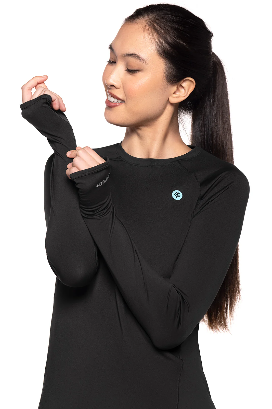 Women's Devi Long Sleeve Fitness T-Shirt | Black - Image 3