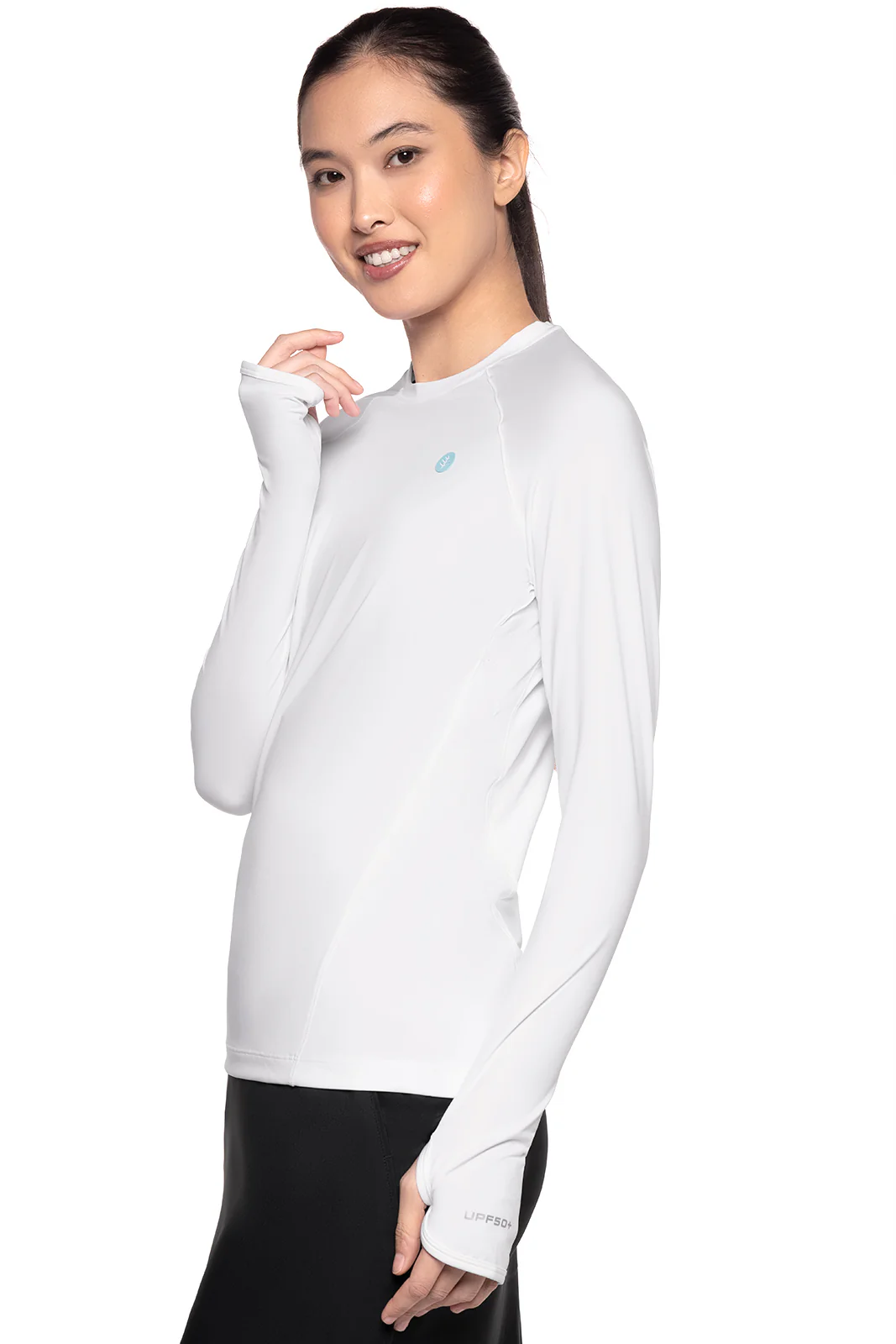 Women's Devi Long Sleeve Fitness T-Shirt | White - Image 2