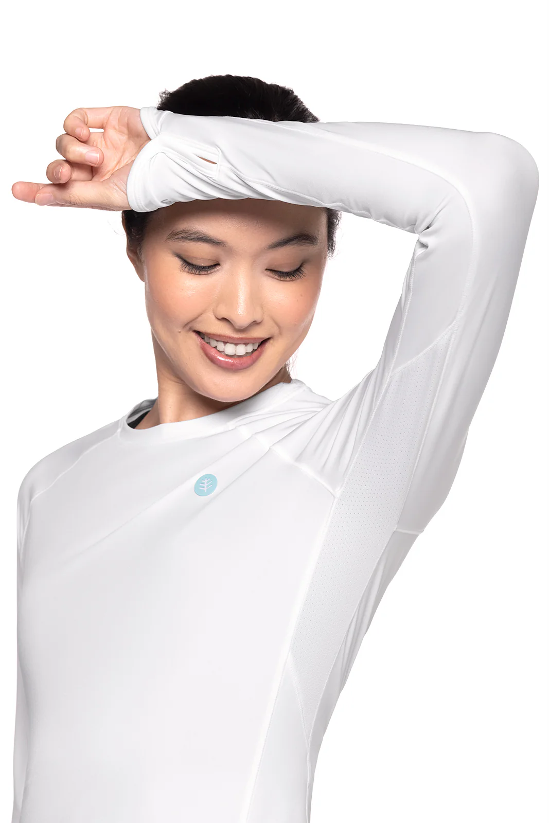 Women's Devi Long Sleeve Fitness T-Shirt | White - Image 5