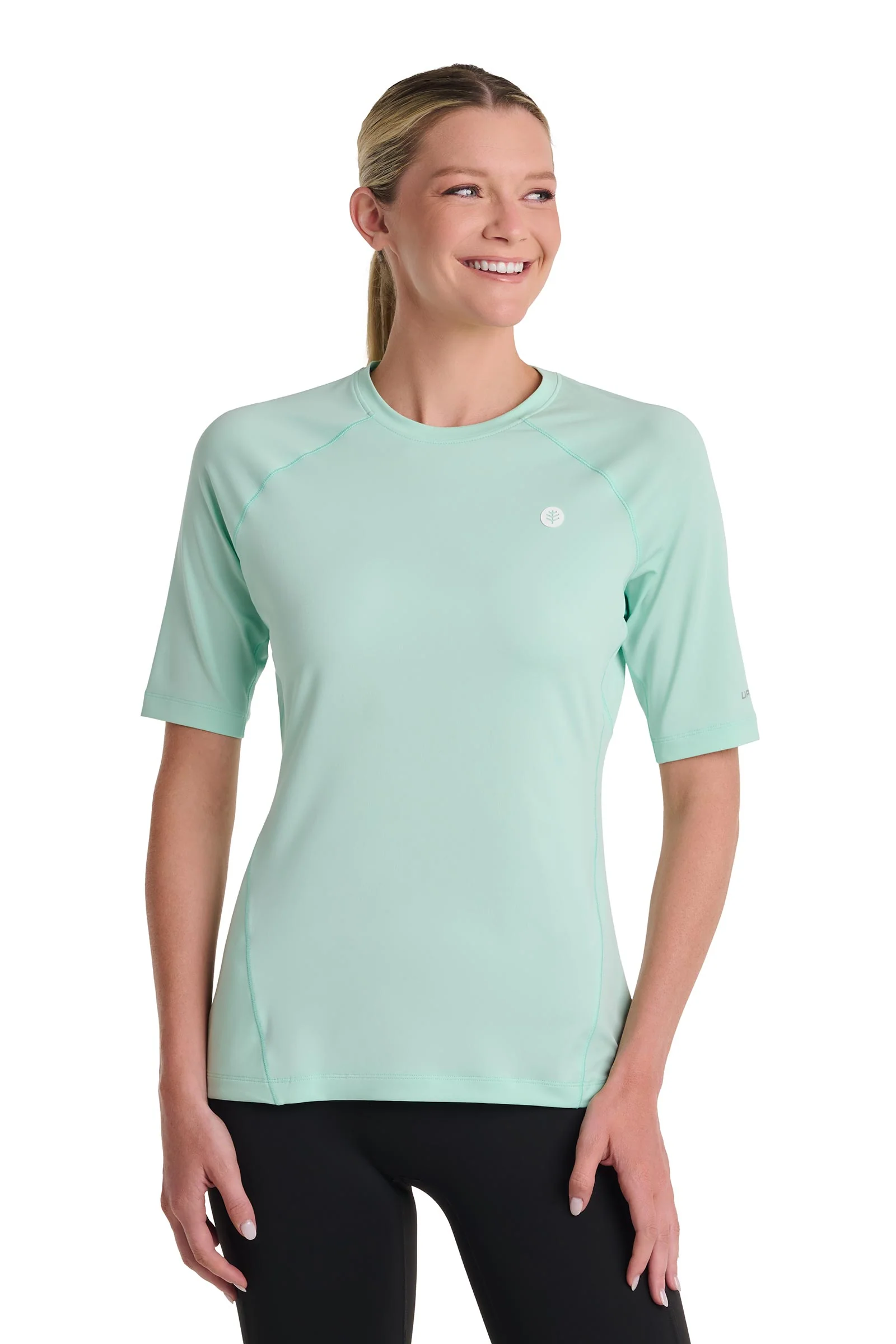 Women's Devi Short Sleeve Fitness Shirt | Honeydew - Image 3