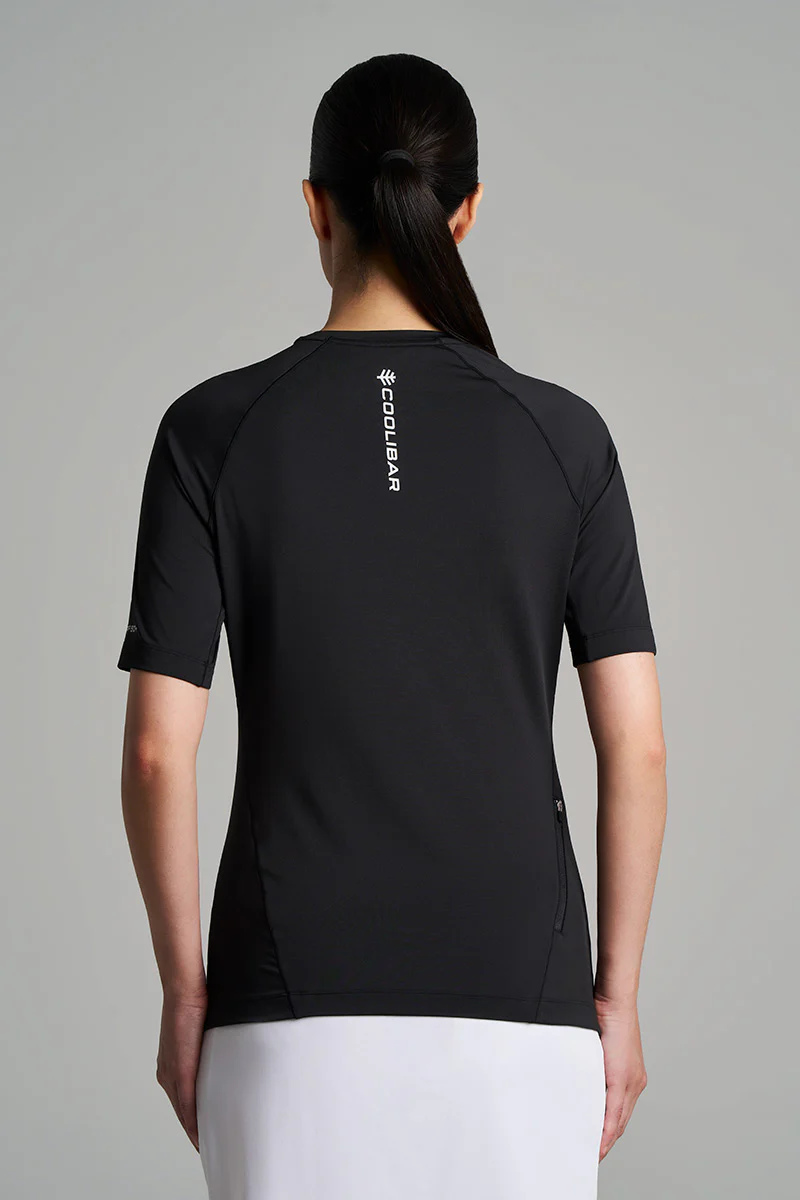 Women's Devi Short Sleeve Fitness Shirt | Black - Image 3