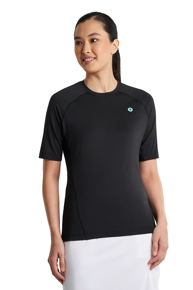 Women's Devi Short Sleeve Fitness Shirt | Black - Image 4