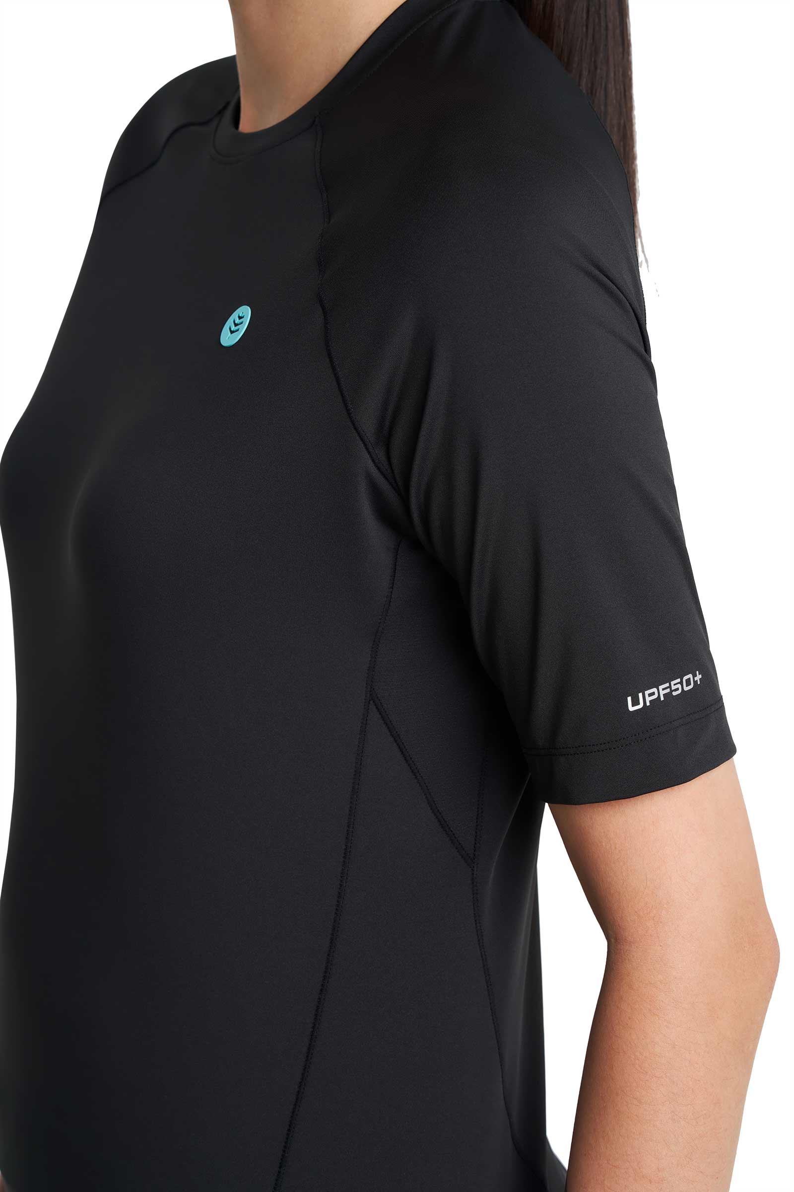 Women's Devi Short Sleeve Fitness Shirt | Black - Image 9