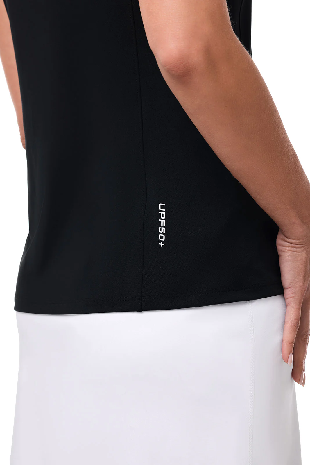 Women's Dew-Sweeper Performance Sleeveless Polo | Black - Image 6