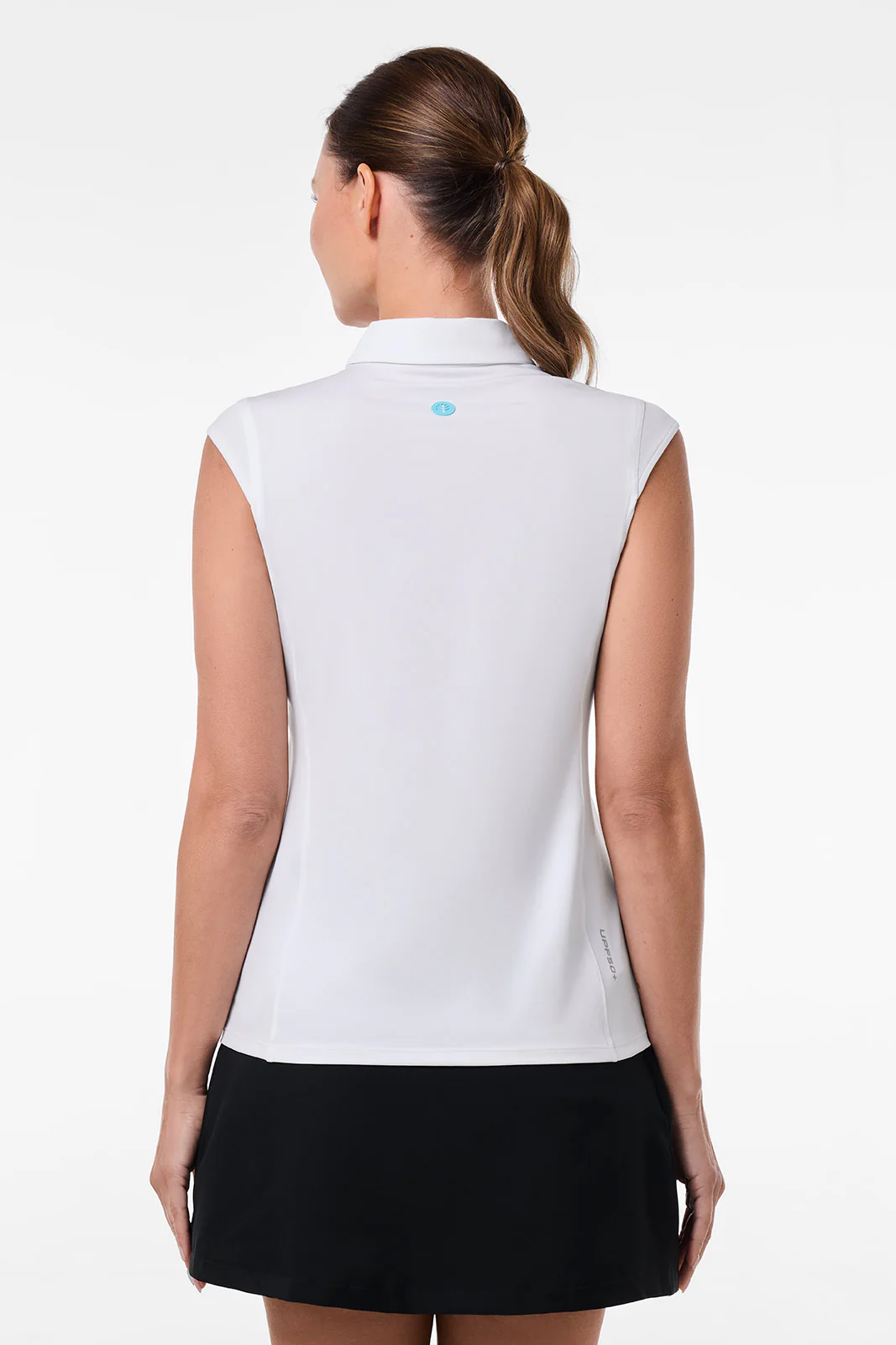 Women's Dew-Sweeper Performance Sleeveless Polo | White - Image 10