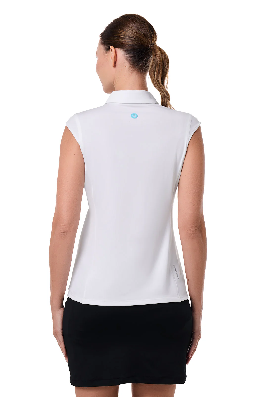 Women's Dew-Sweeper Performance Sleeveless Polo | White - Image 4