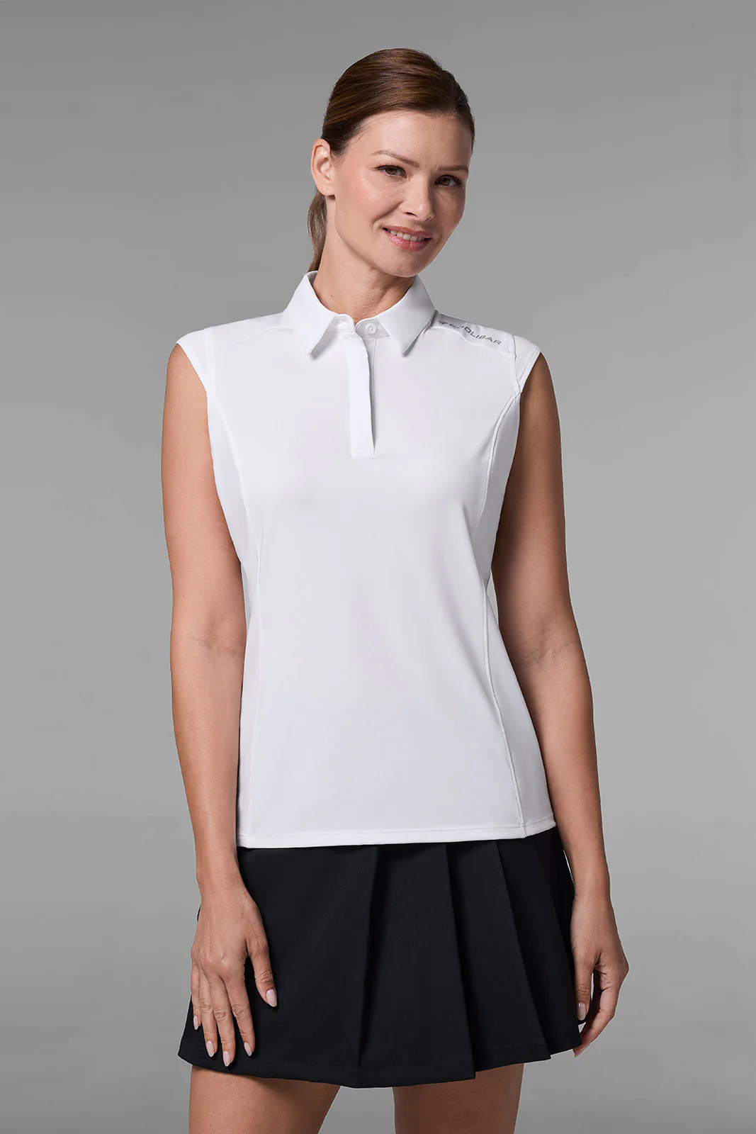 Women's Dew-Sweeper Performance Sleeveless Polo | White - Image 7