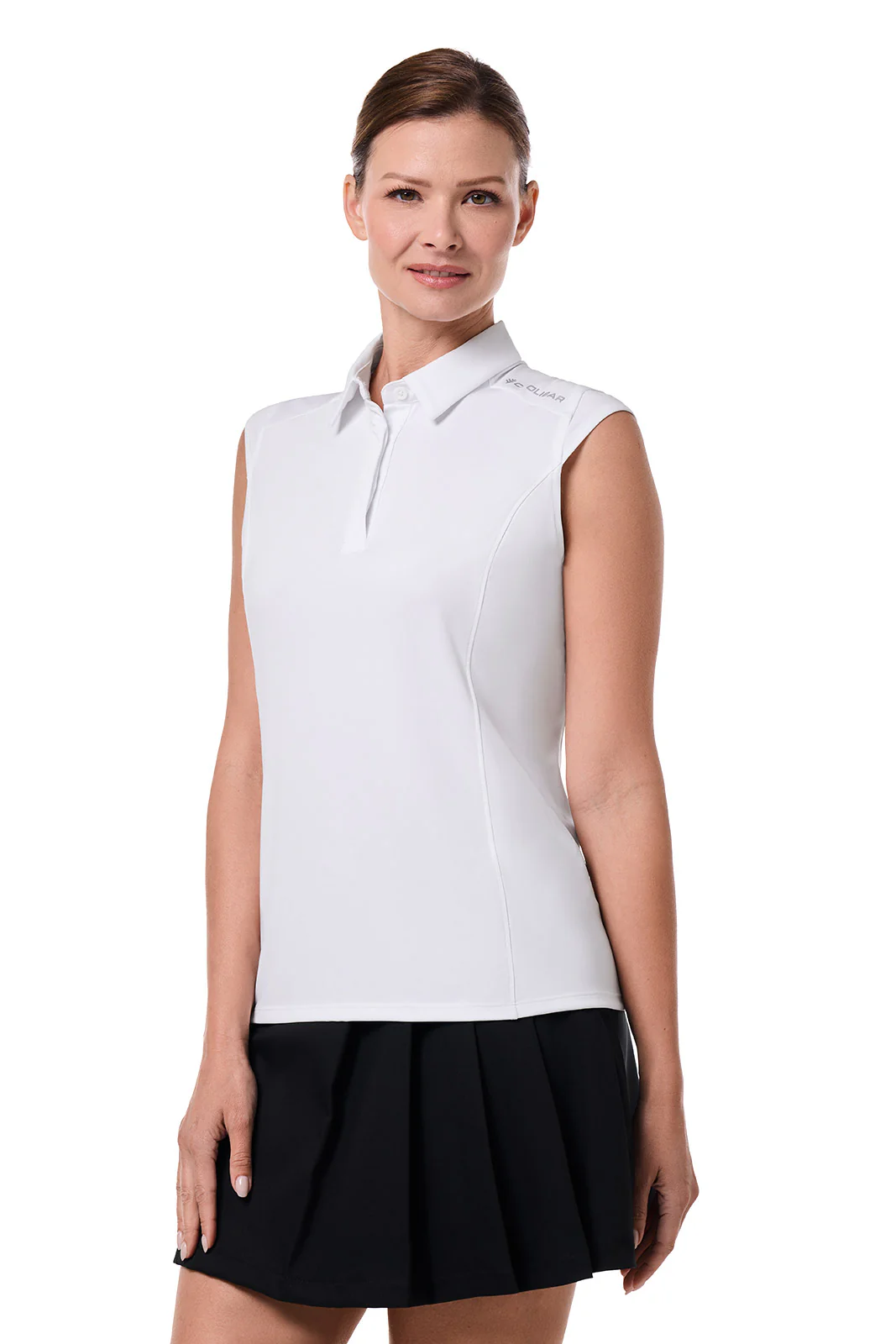 Women's Dew-Sweeper Performance Sleeveless Polo | White - Image 9